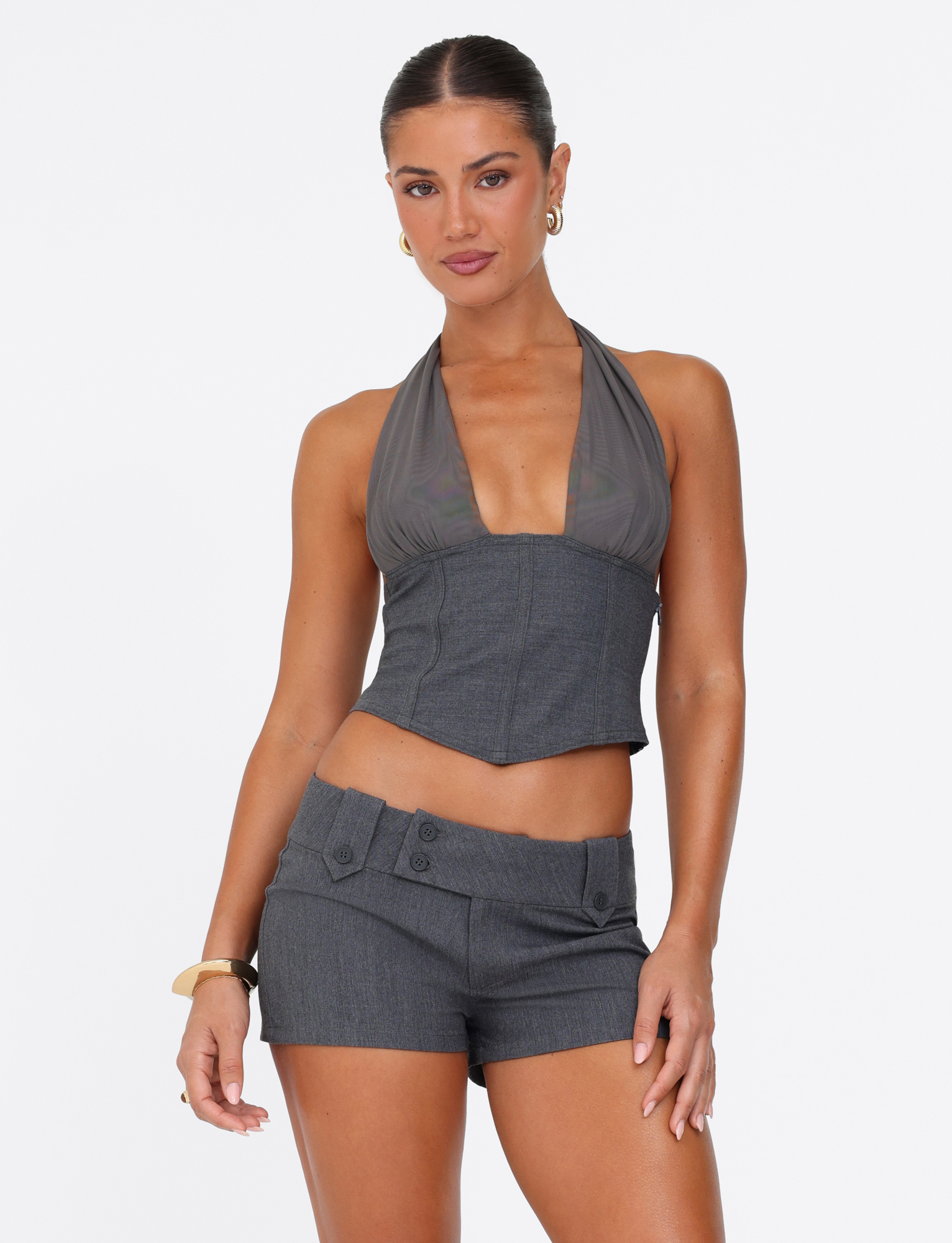 KITTIE SHORT - GREY - Image 5
