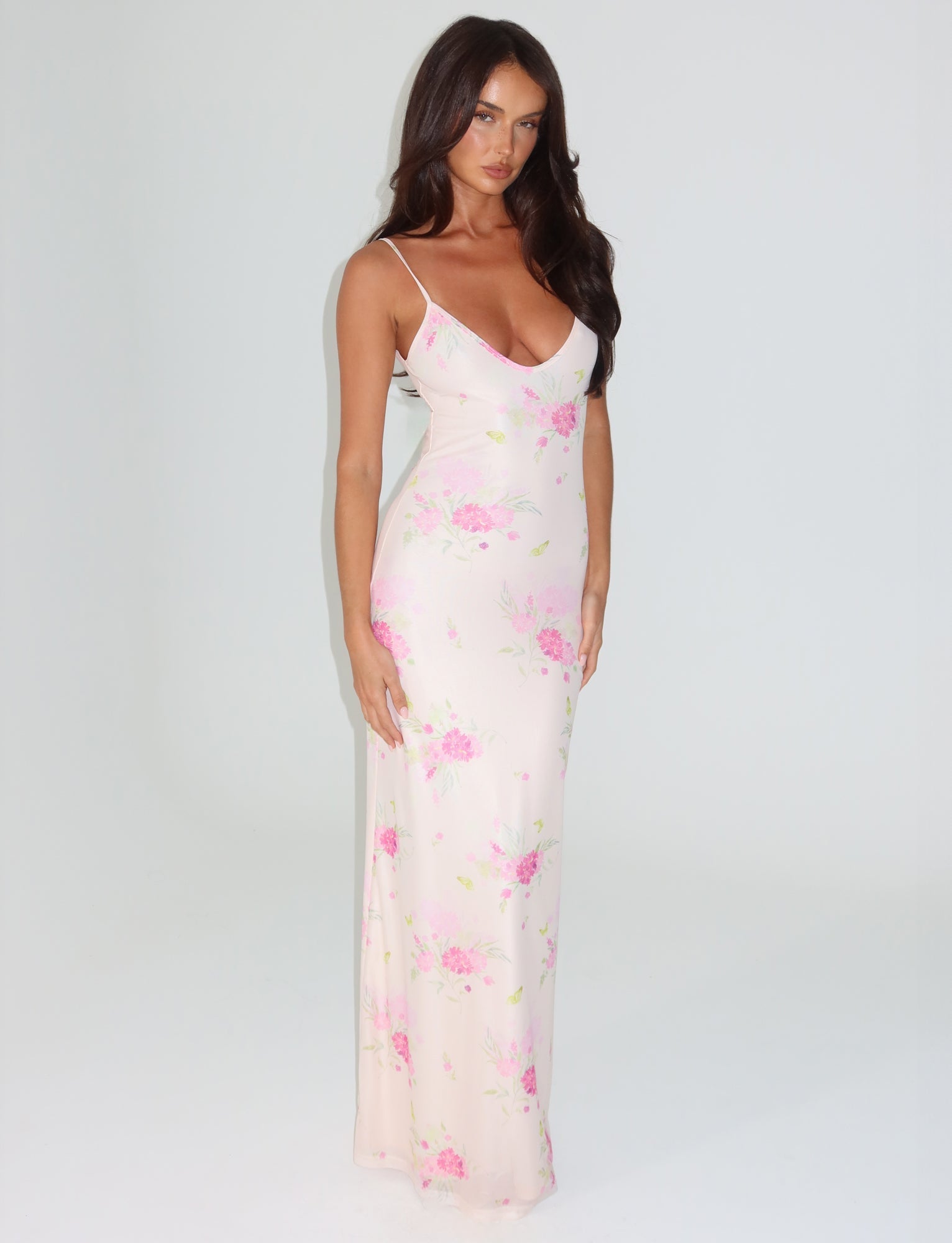 OSIRIS DRESS - PINK : FLORAL : WATER COLOUR FLORAL - Image 2