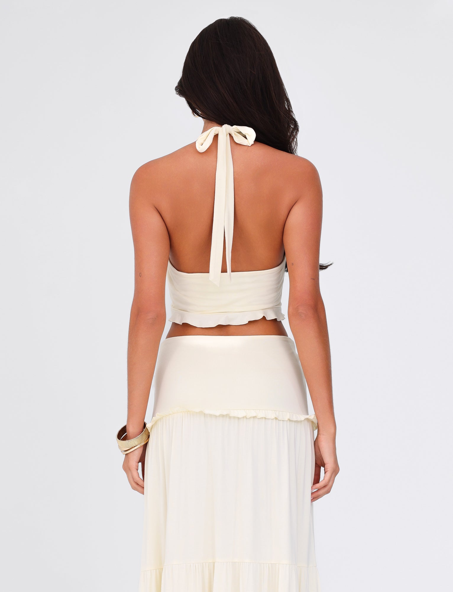 KATYA HALTER TOP - WHITE : CREAM - Image 4