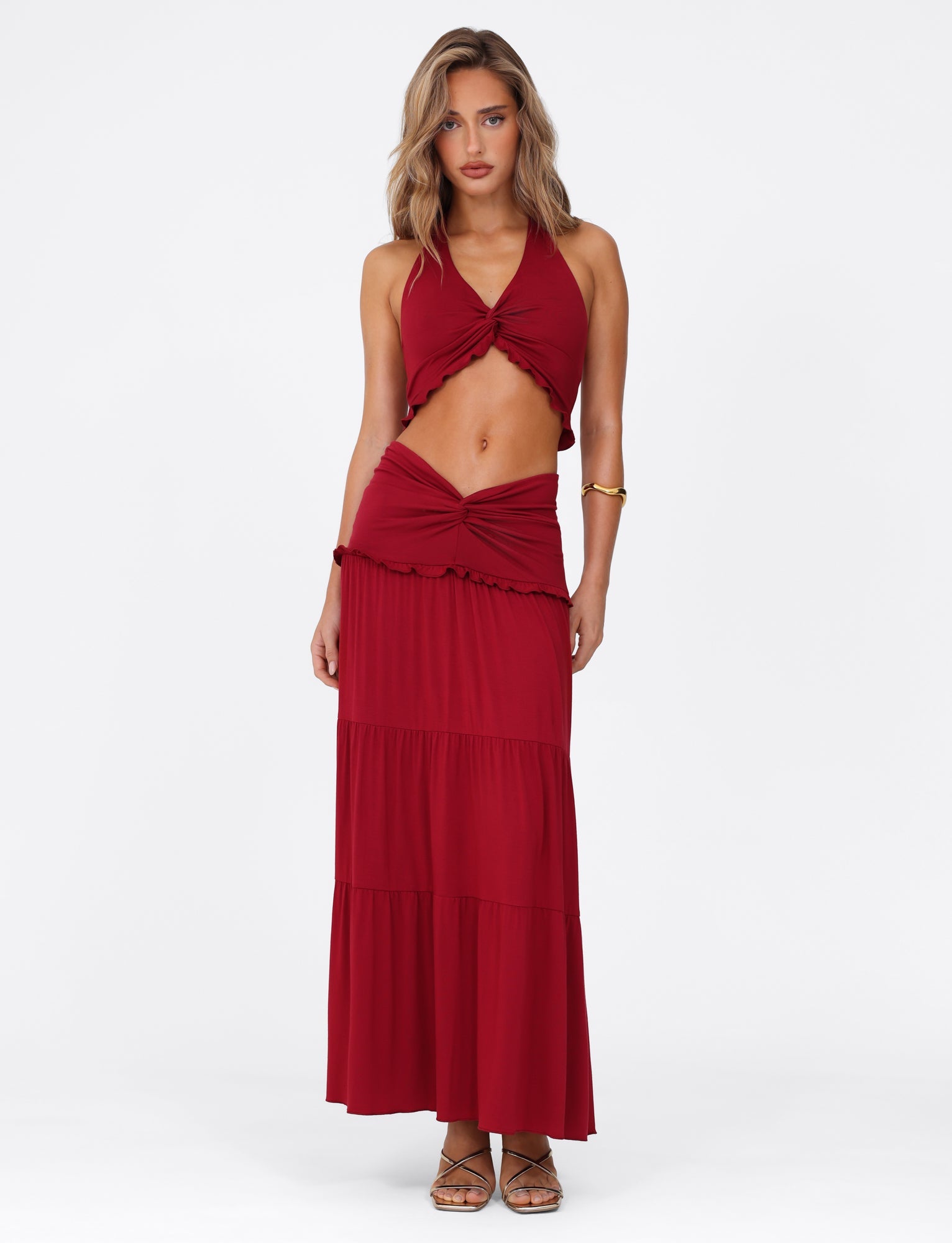 KATYA MAXI SKIRT - RED - Image 4