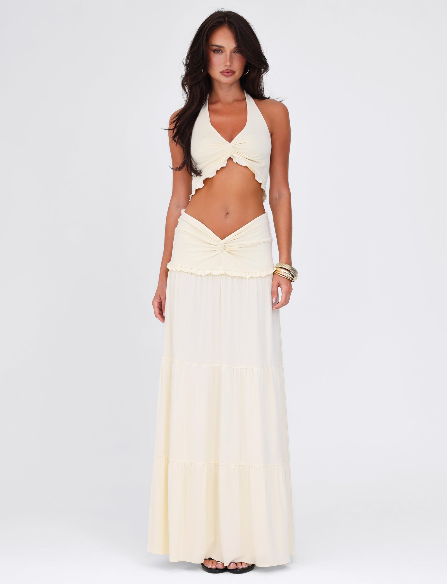 KATYA HALTER TOP - WHITE : CREAM - Image 5