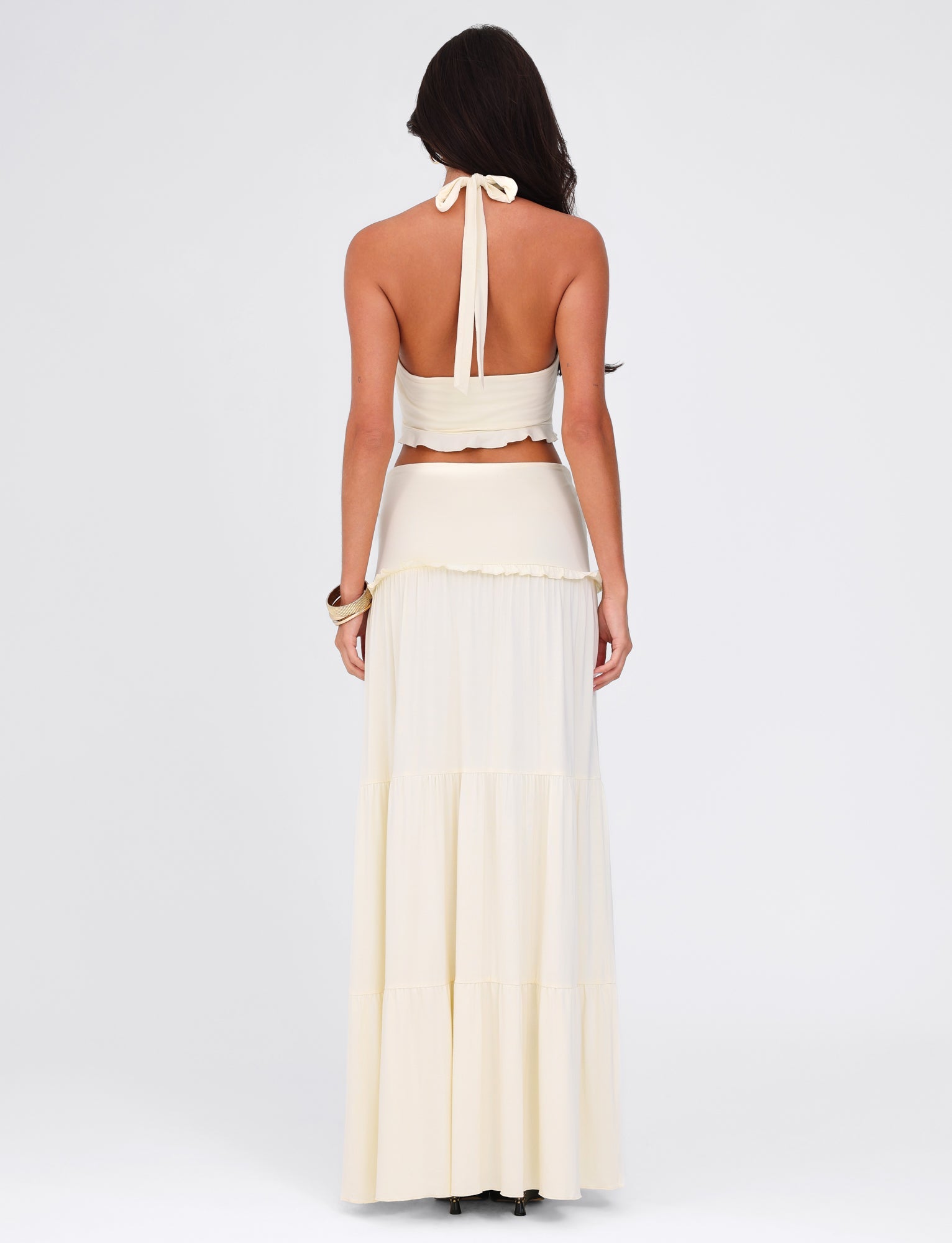 KATYA MAXI SKIRT - WHITE : CREAM - Image 4