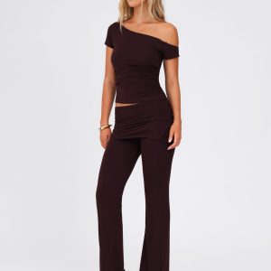 LEILANI PANT - BROWN : CHOCOLATE