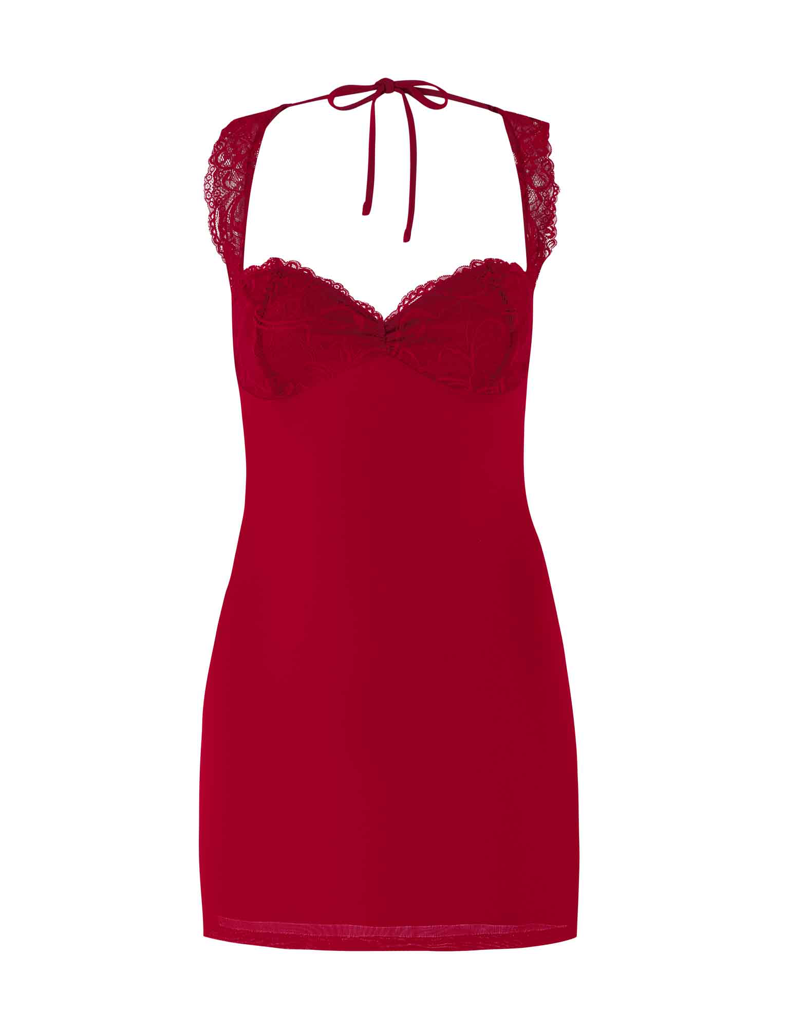 NYOMI MINI DRESS - RED : RED - Image 8