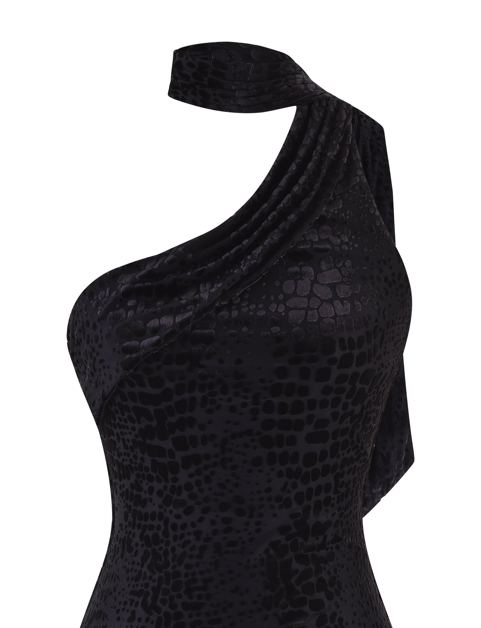 ALLIRA BURNOUT MINI DRESS 2.0 - BLACK : SNAKE - Image 7
