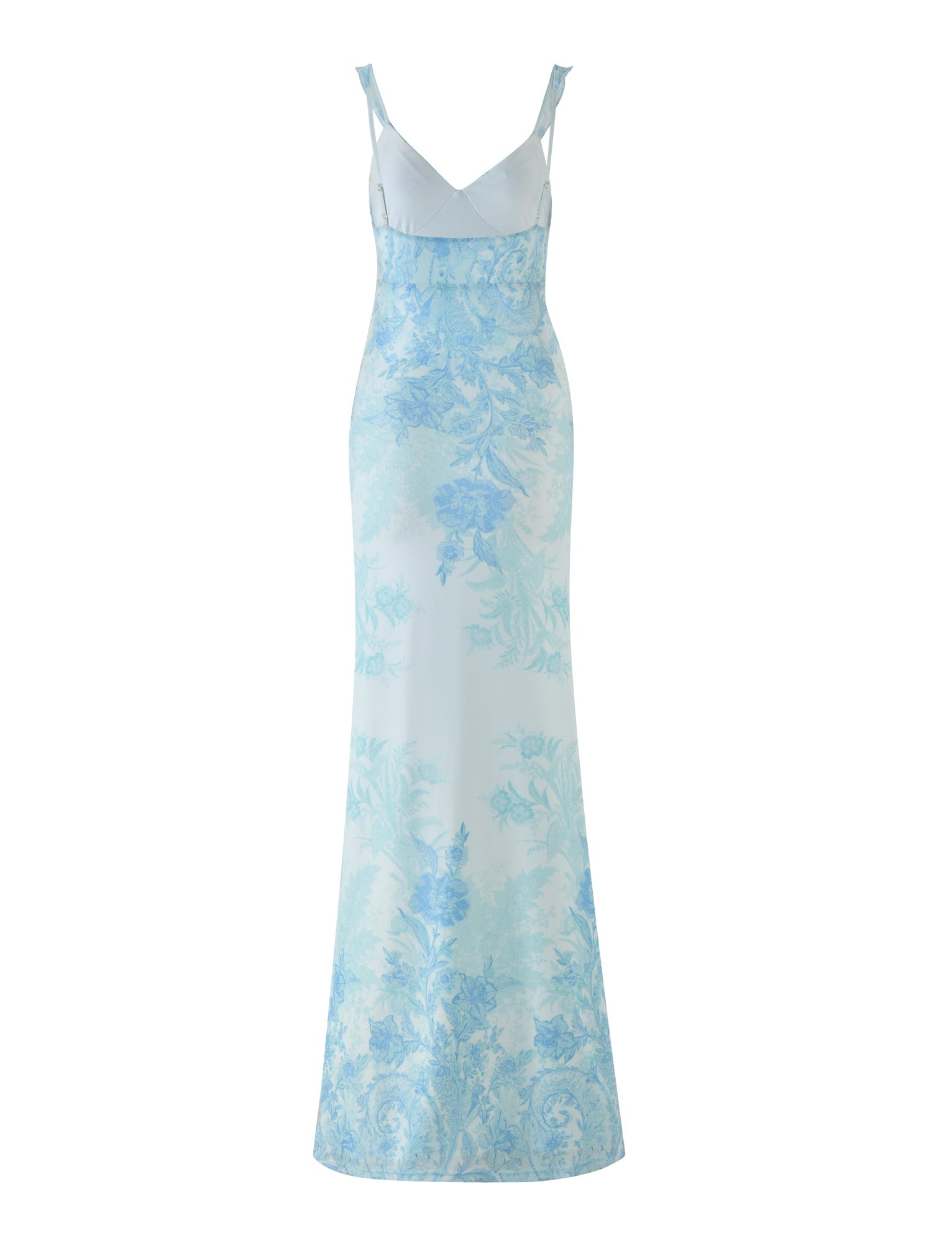 GUILIANNA FRILL MAXI DRESS - BLUE : FLORAL : TAPESTRY - Image 8