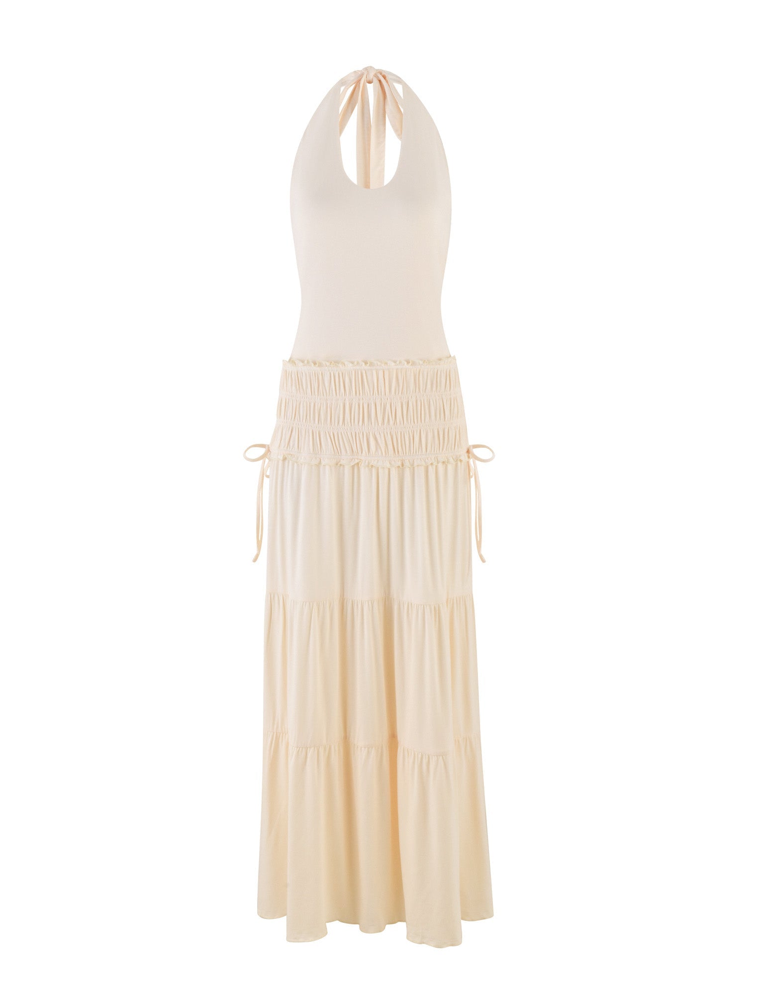 DENALI HALTER DRESS - NEUTRAL : BONE - Image 8