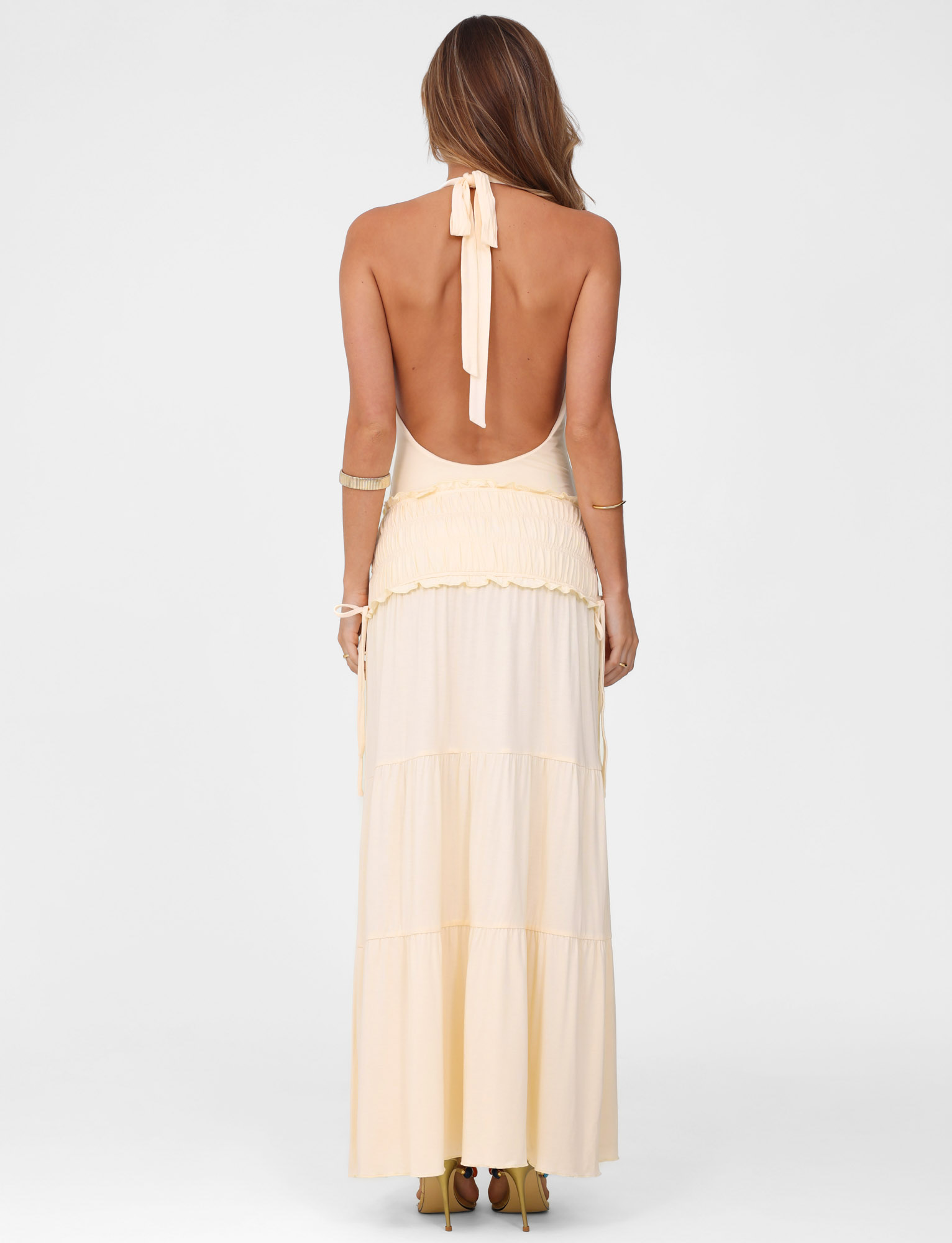 DENALI HALTER DRESS - NEUTRAL : BONE - Image 7