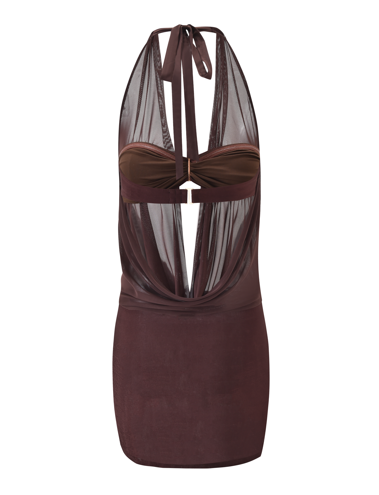 MAKENA TWO-PIECE DRESS - CHOCOLATE - Image 7
