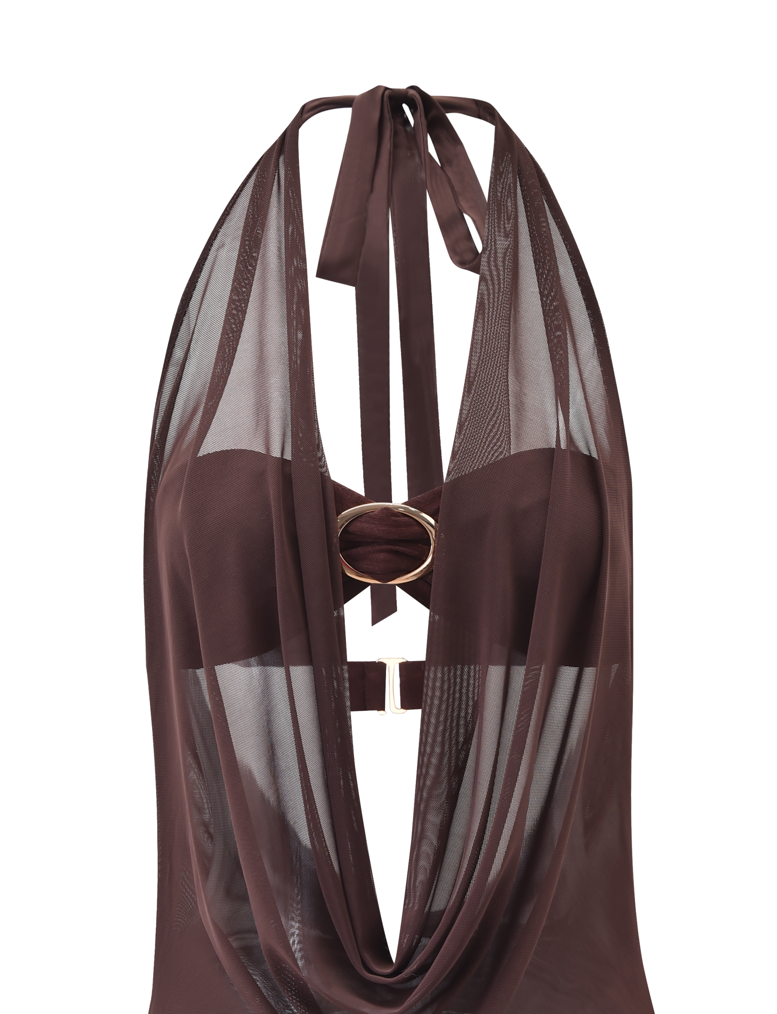 MAKENA TWO-PIECE DRESS - CHOCOLATE - Image 8