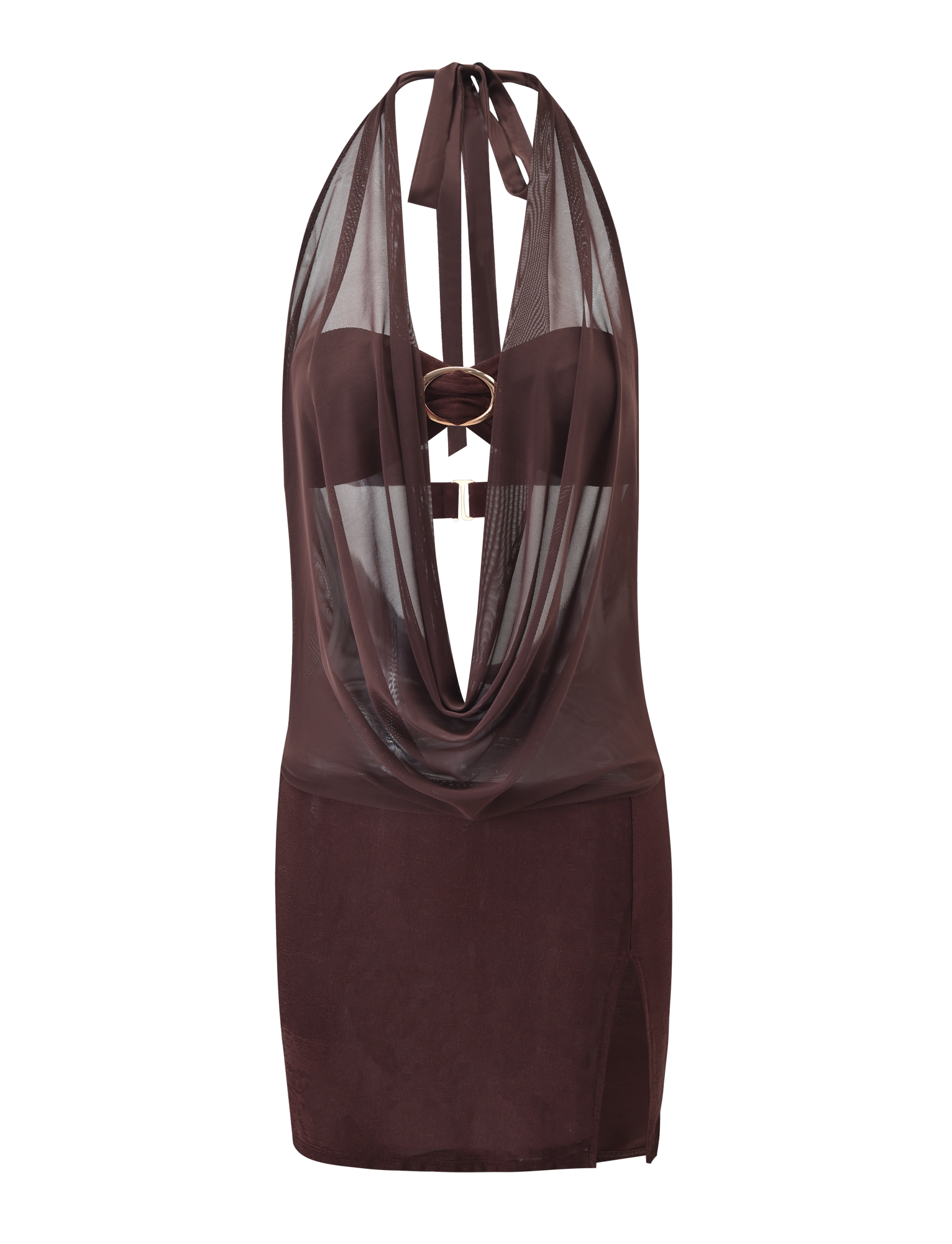 MAKENA TWO-PIECE DRESS - CHOCOLATE - Image 6