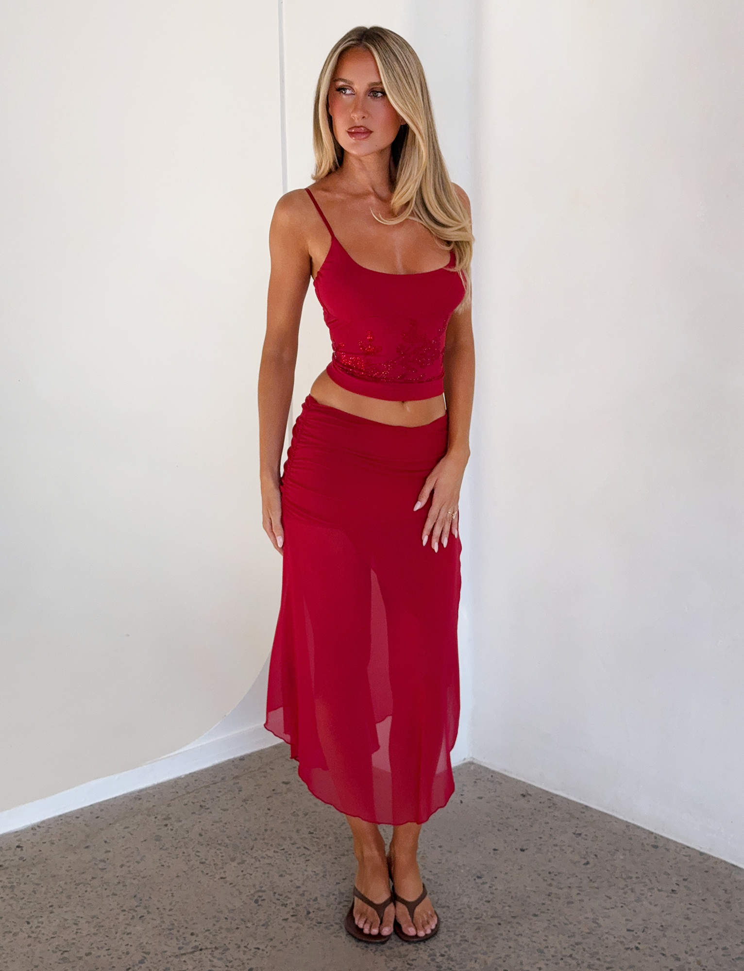 OCTAVIA TOP - RED - Image 5