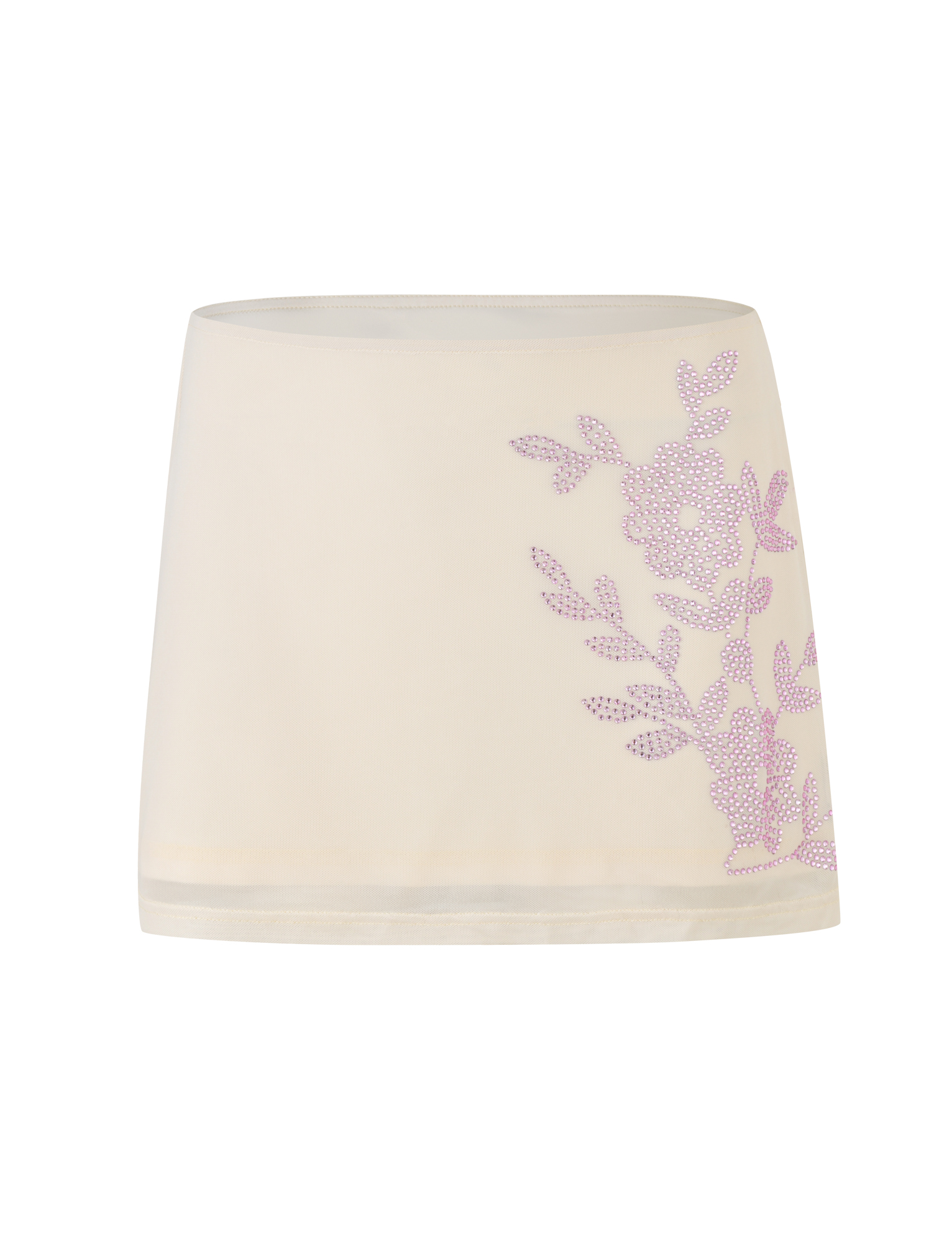 OCTAVIA MINI SKIRT - NEUTRAL : CREAM - Image 6