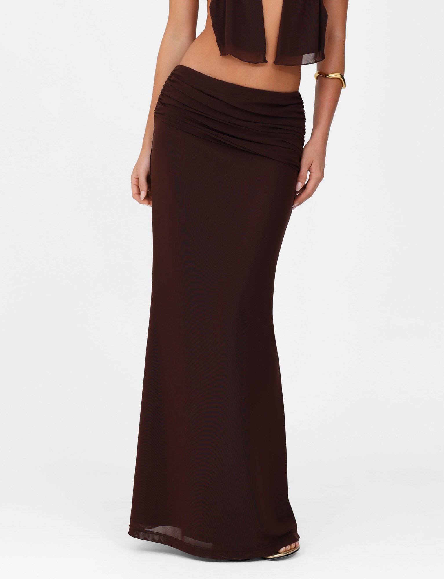 ESHA MAXI SKIRT - BROWN : CHOCOLATE - Image 5