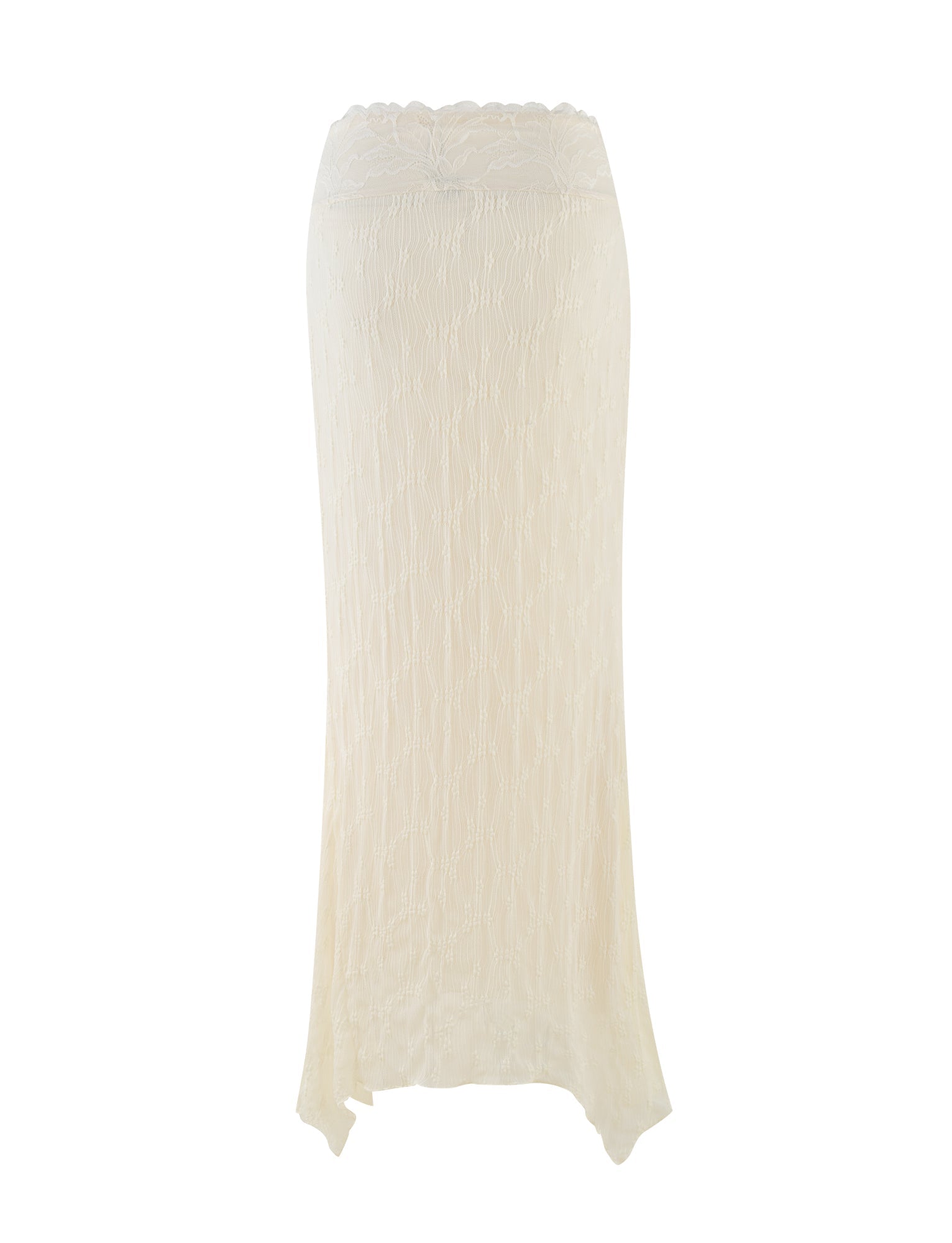 ANTONELLA MIDI SKIRT - WHITE : LACE : CREAM - Image 8