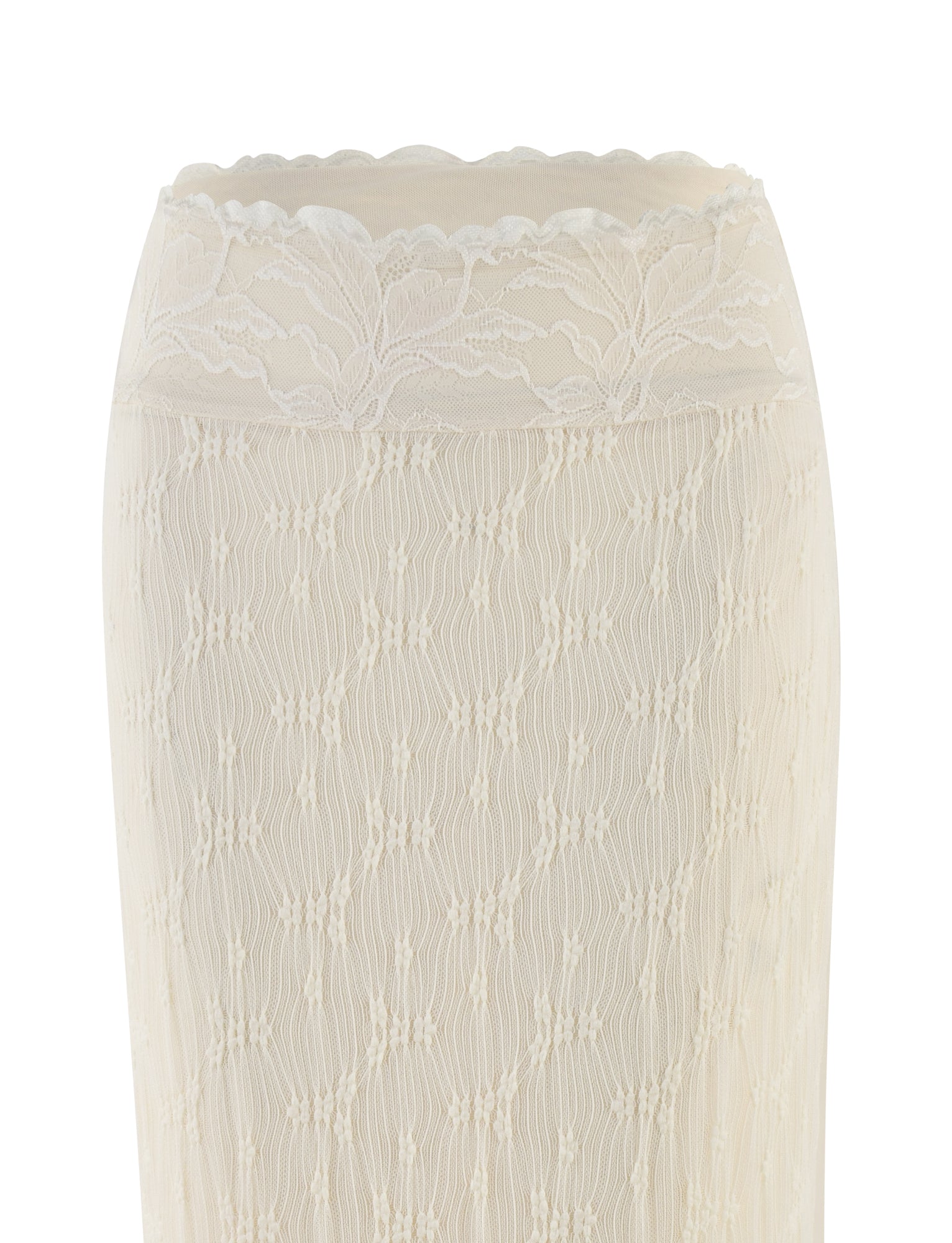 ANTONELLA MIDI SKIRT - WHITE : LACE : CREAM - Image 9
