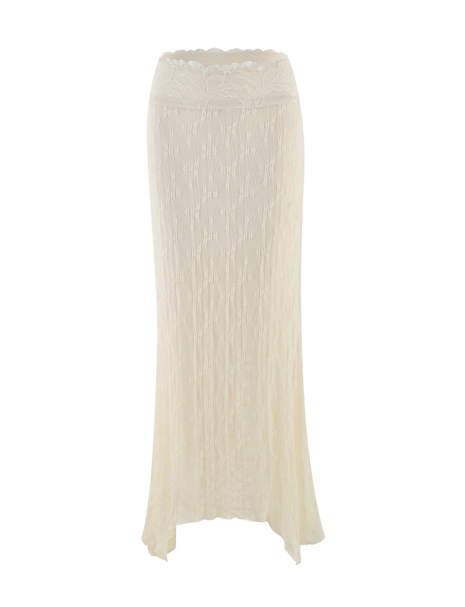 ANTONELLA MIDI SKIRT - WHITE : LACE : CREAM - Image 7