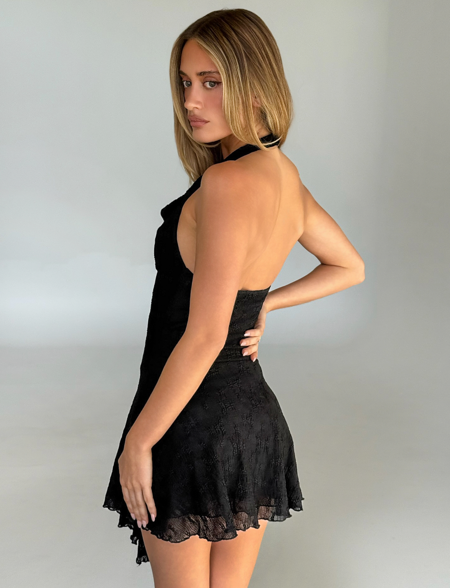 FIORELLA DRESS - BLACK LACE - Image 8