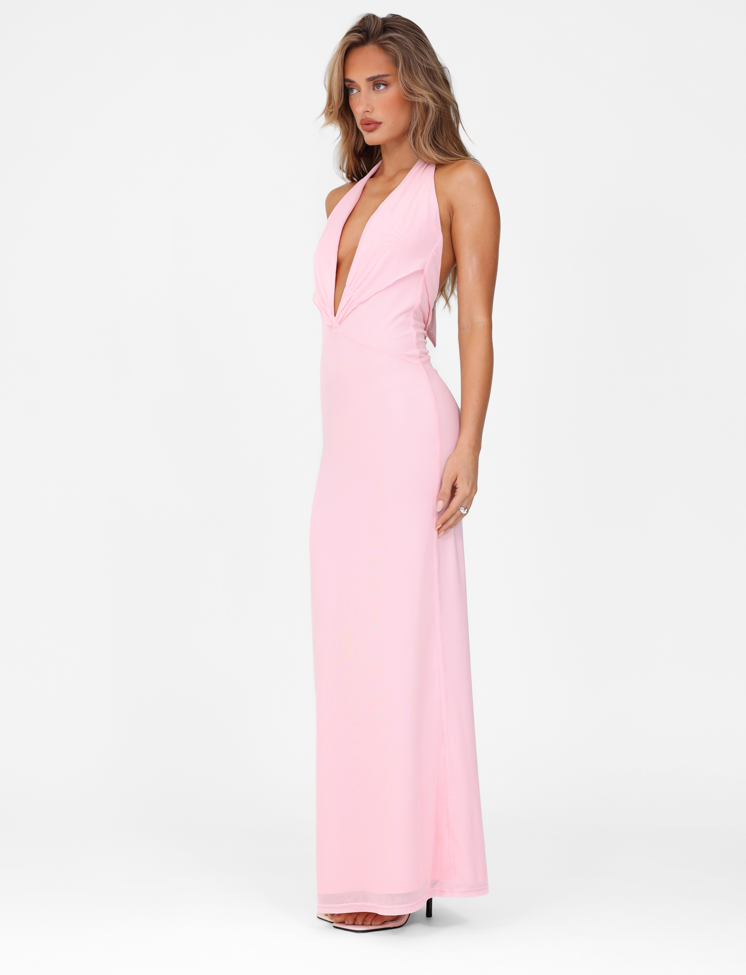 CRESSIDA MAXI DRESS - PINK : BABY PINK - Image 3