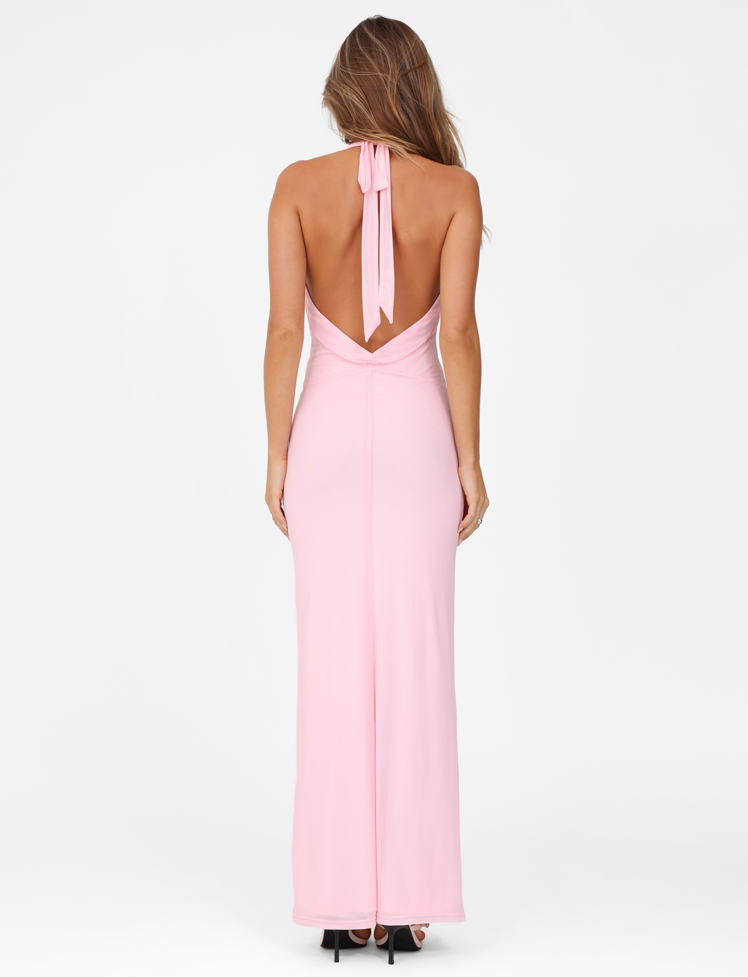 CRESSIDA MAXI DRESS - PINK : BABY PINK - Image 4