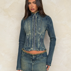 OPHELIE JACKET - BLUE : DENIM BLUE : DENIM