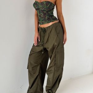 VIOLETTE PANT - GREEN : KHAKI GREEN