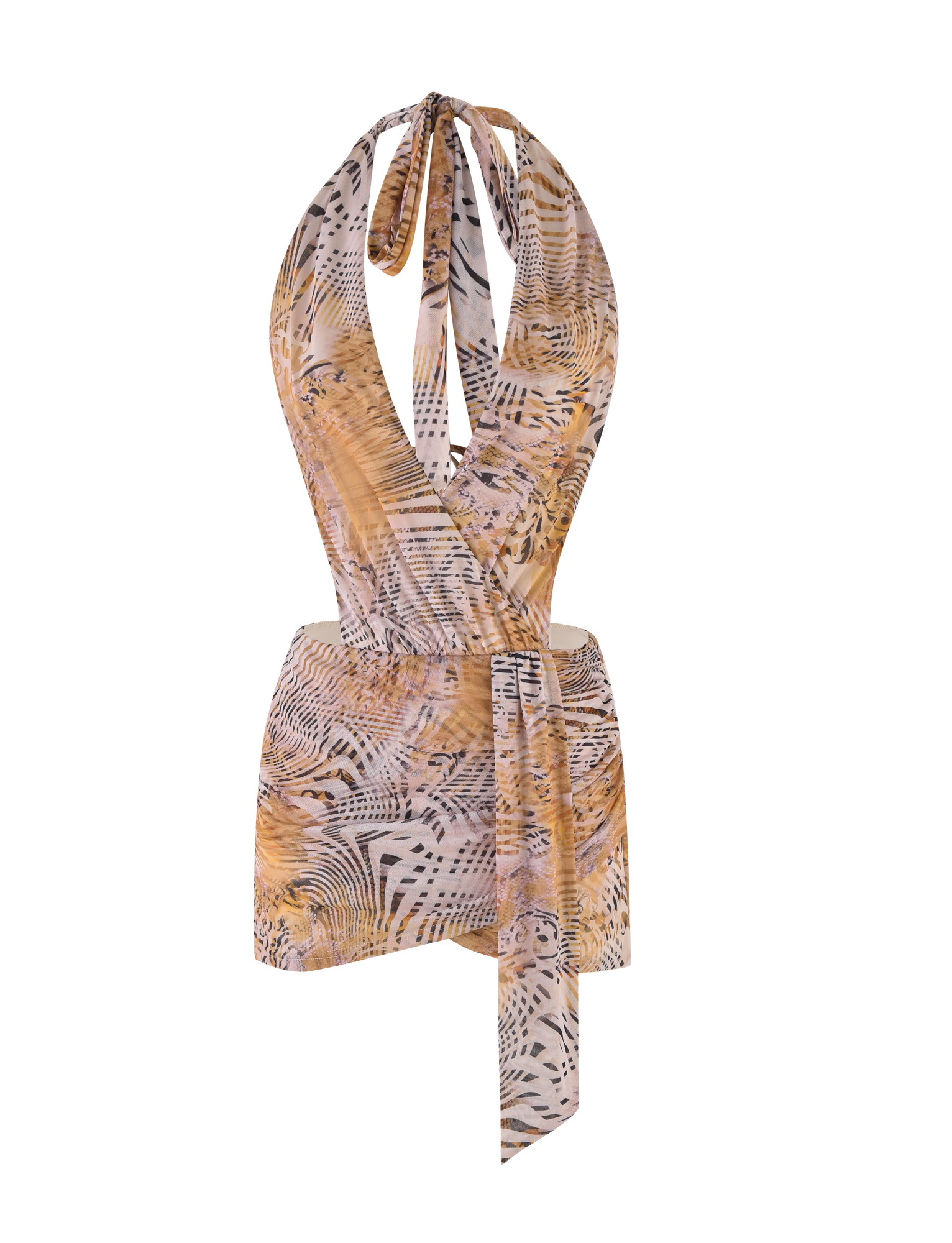 YARA MINI DRESS - NEUTRAL : ANIMAL : ANIMAL MARBLE - Image 7