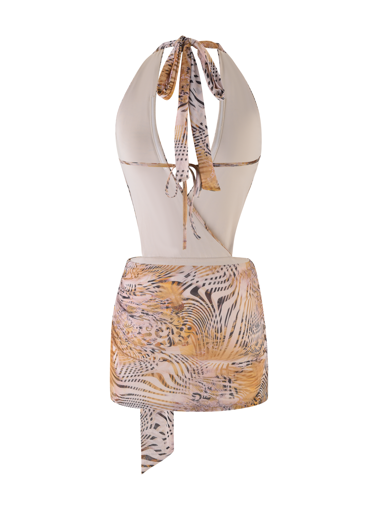 YARA MINI DRESS - NEUTRAL : ANIMAL : ANIMAL MARBLE - Image 8