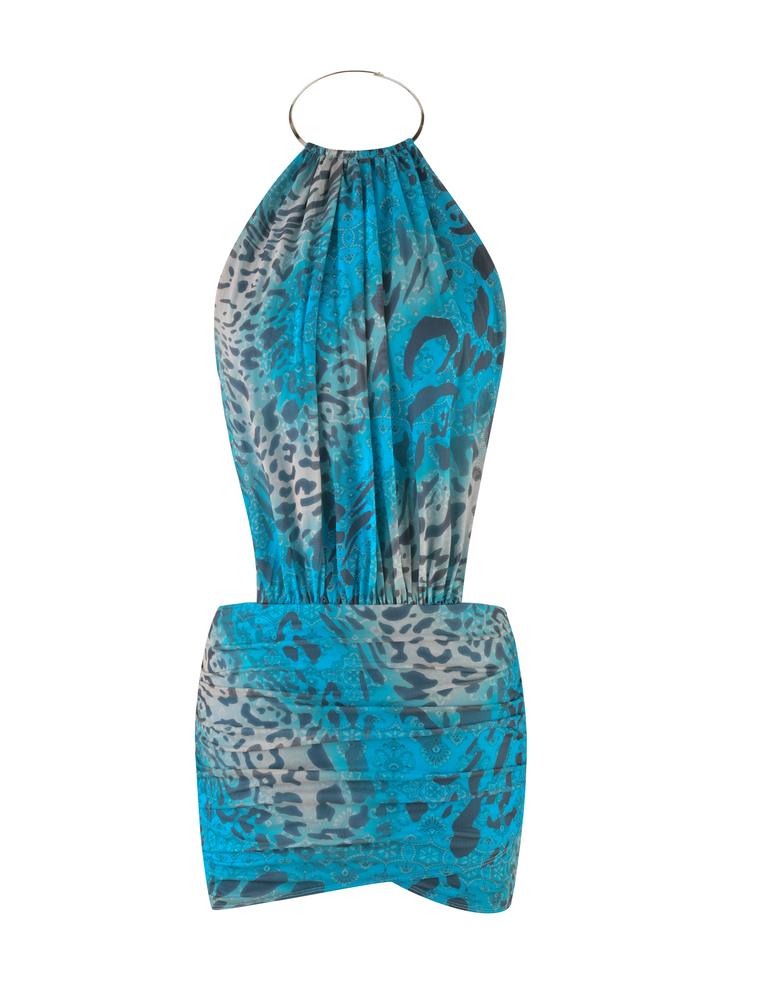 EVANNA MINI DRESS - MULTI : LEOPARD: LEOPARD SWIRL - Image 8
