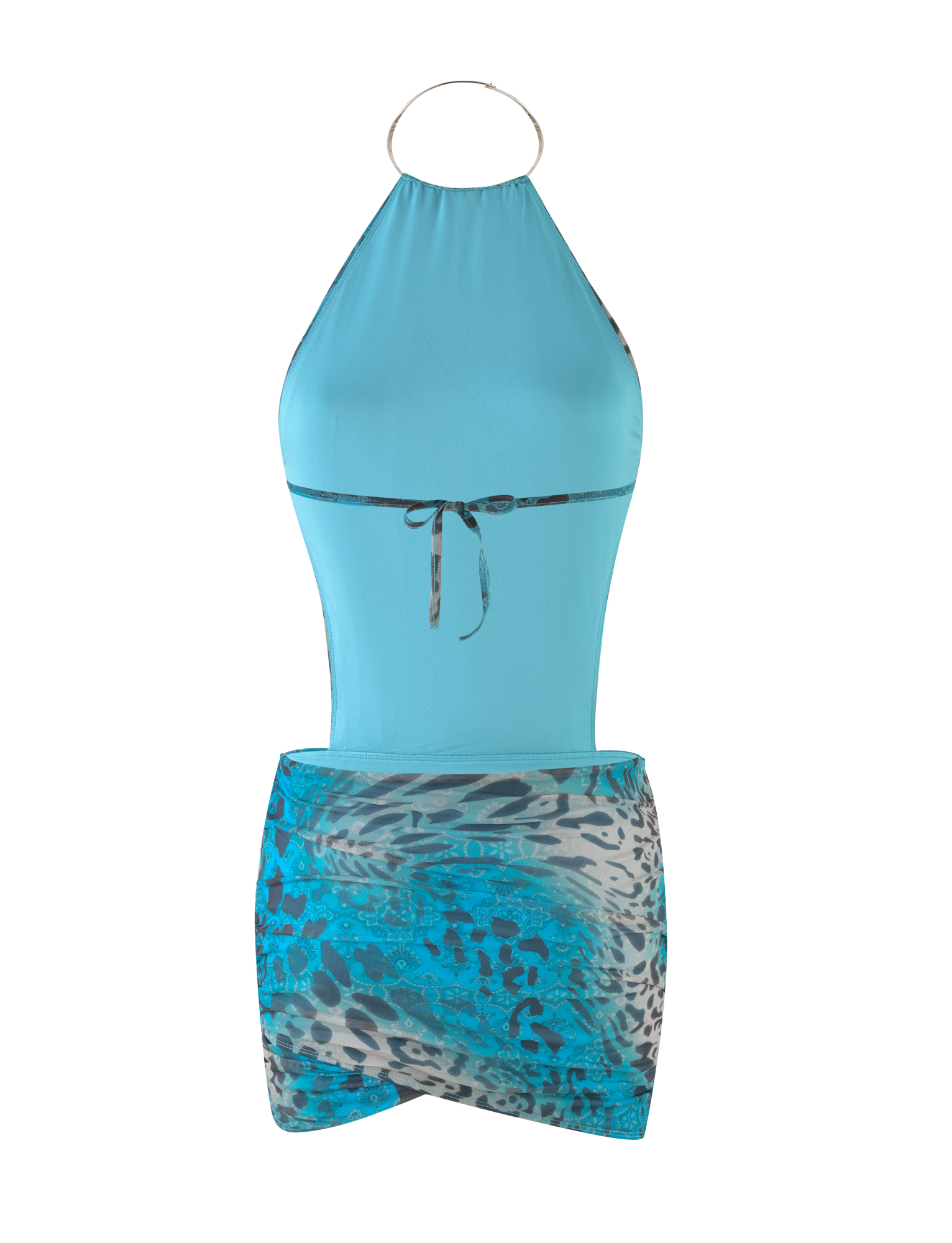 EVANNA MINI DRESS - MULTI : LEOPARD: LEOPARD SWIRL - Image 9