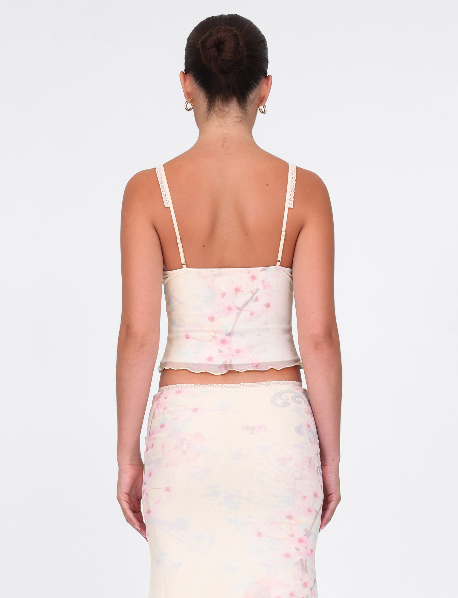 LONIE TOP - NEUTRAL : FLORAL : WASHED CHERRY BLOSSOM - Image 7