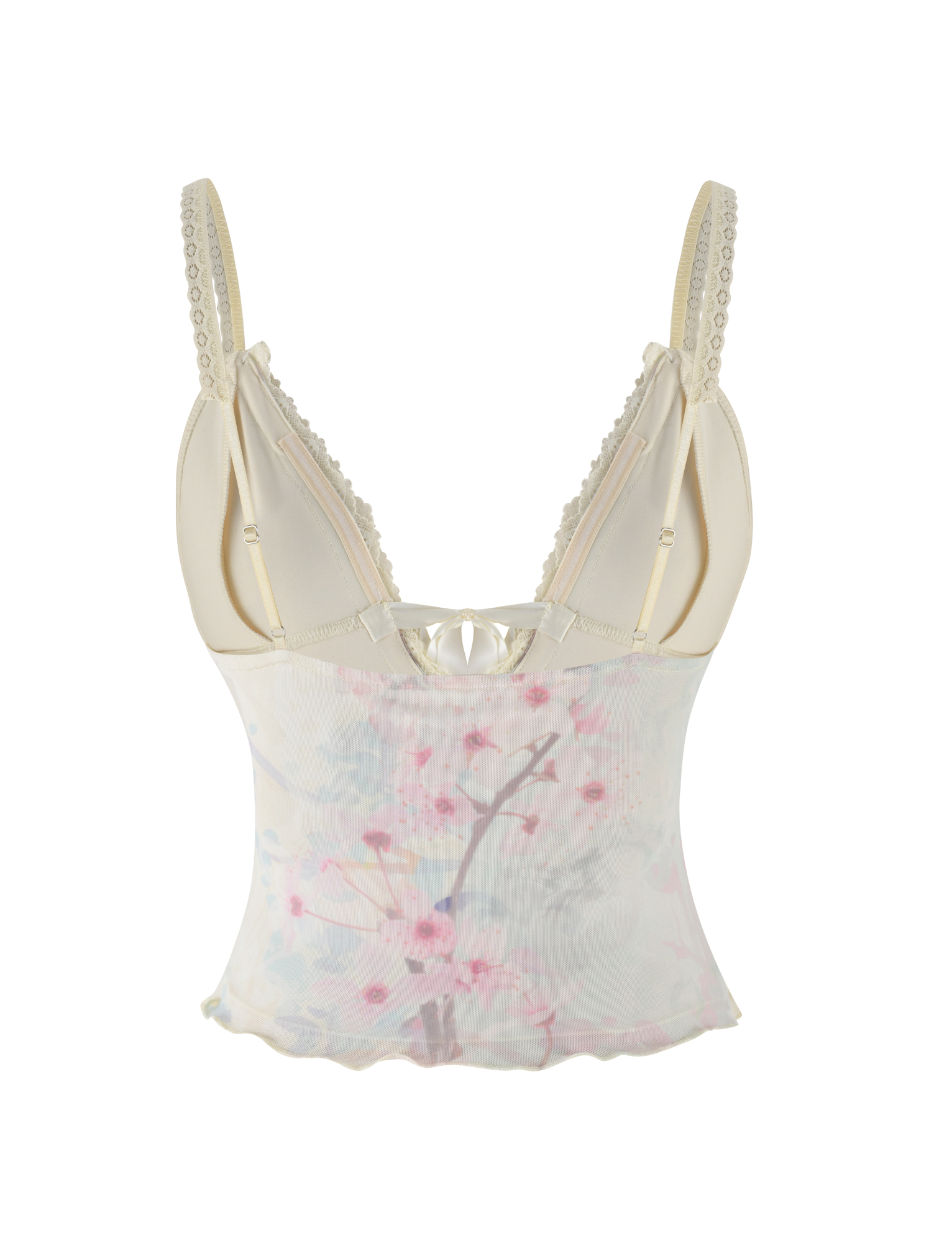 LONIE TOP - NEUTRAL : FLORAL : WASHED CHERRY BLOSSOM - Image 9