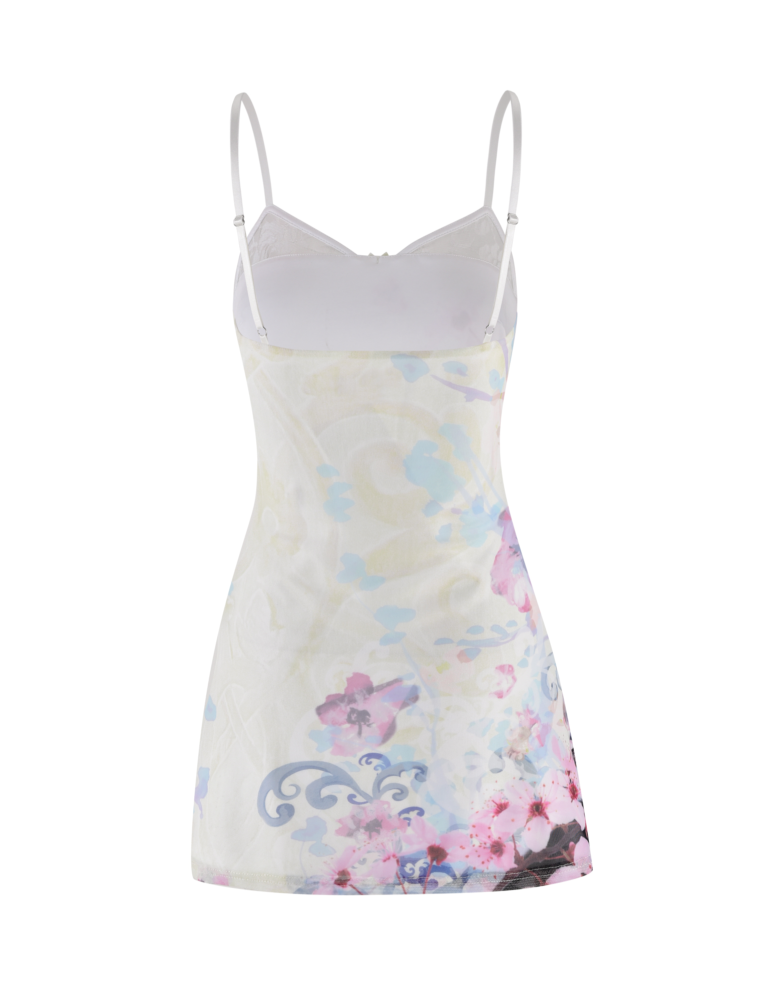 COLSON MESH MINI DRESS - MULTI : FLORAL : CHERRY BLOSSOM - Image 8