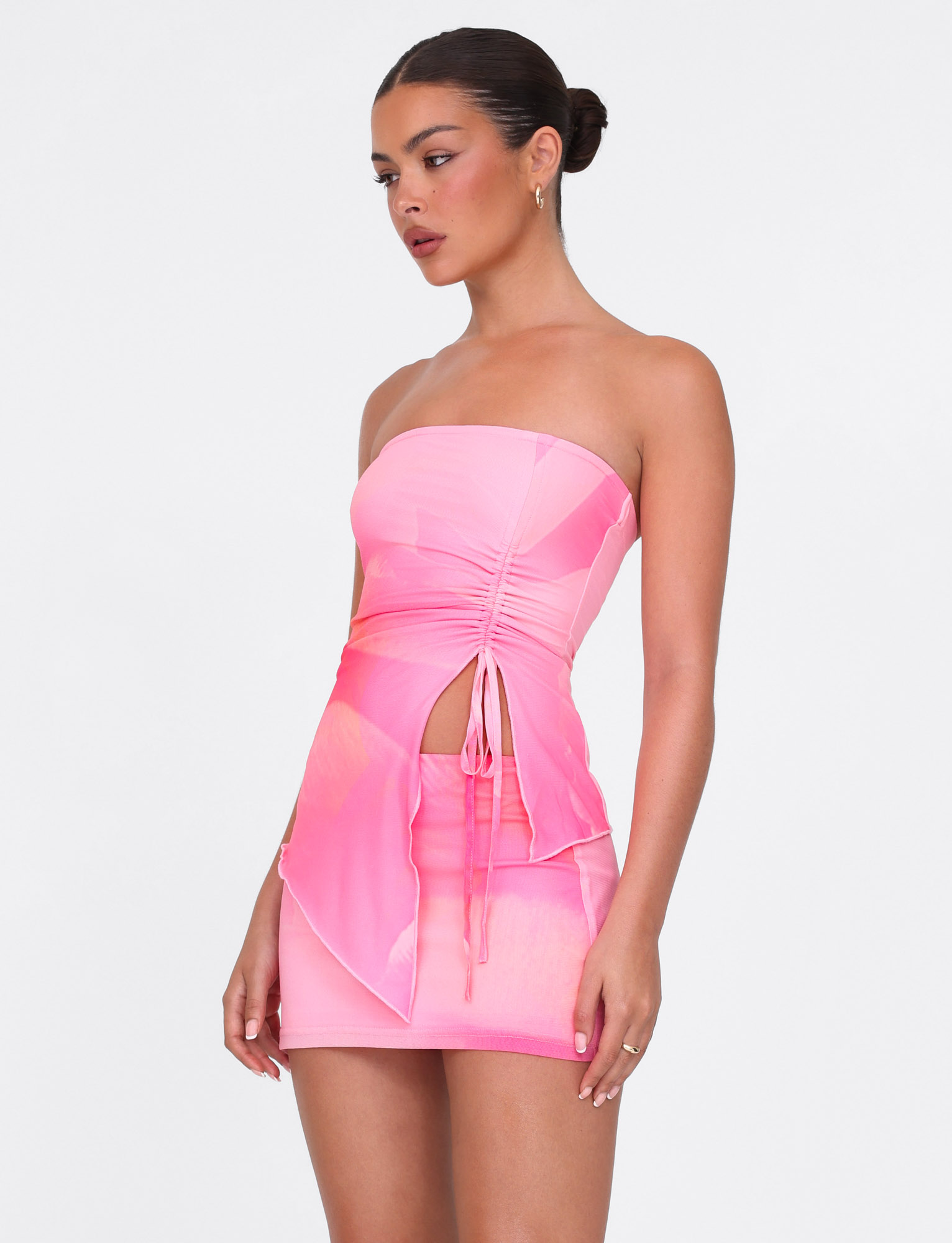 SARIAH MINI SKIRT - PINK : MACRO FLORAL : PINK BLOSSOM - Image 5