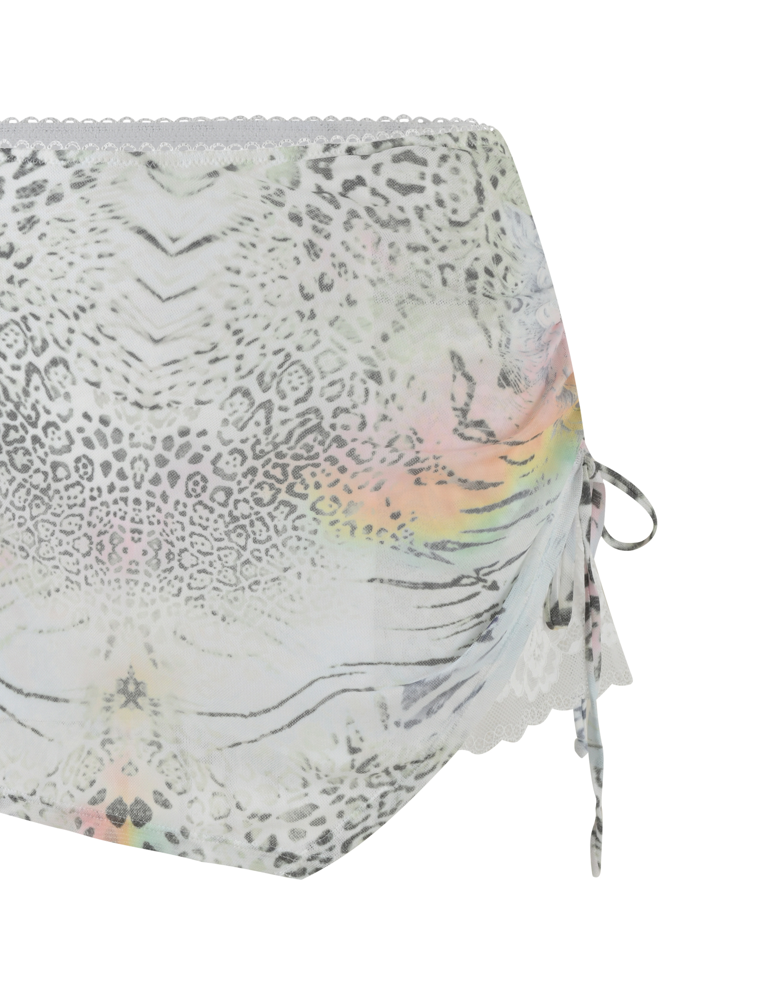 JOSEPHINE MINI SKIRT - WHITE : ANIMAL : ANIMAL PRINT - Image 8