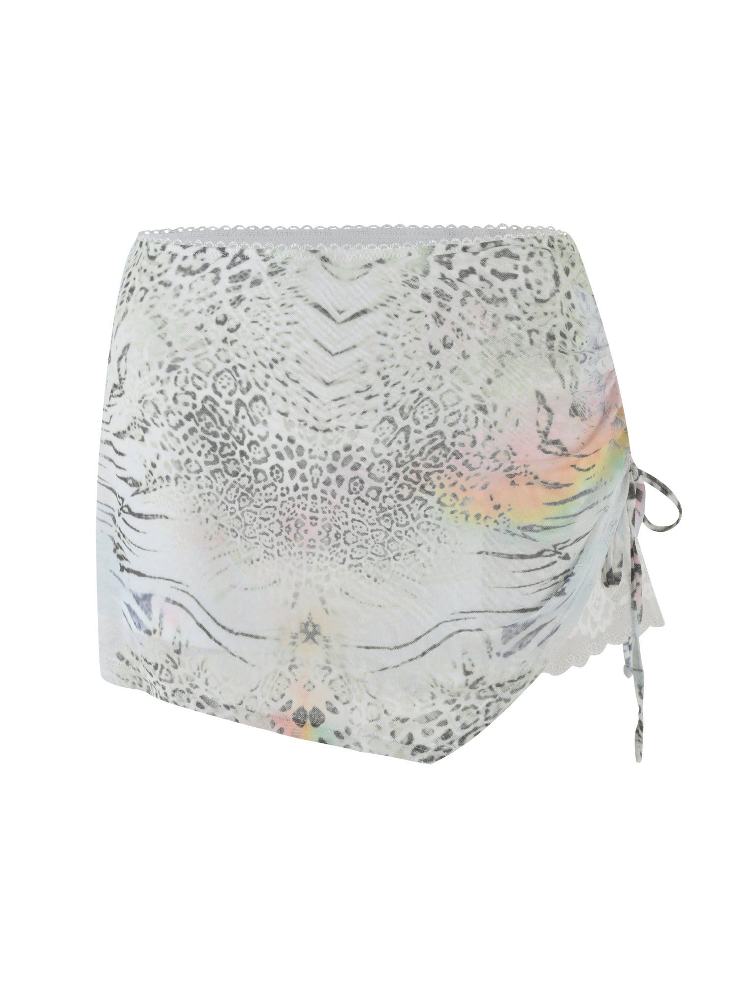 JOSEPHINE MINI SKIRT - WHITE : ANIMAL : ANIMAL PRINT - Image 7