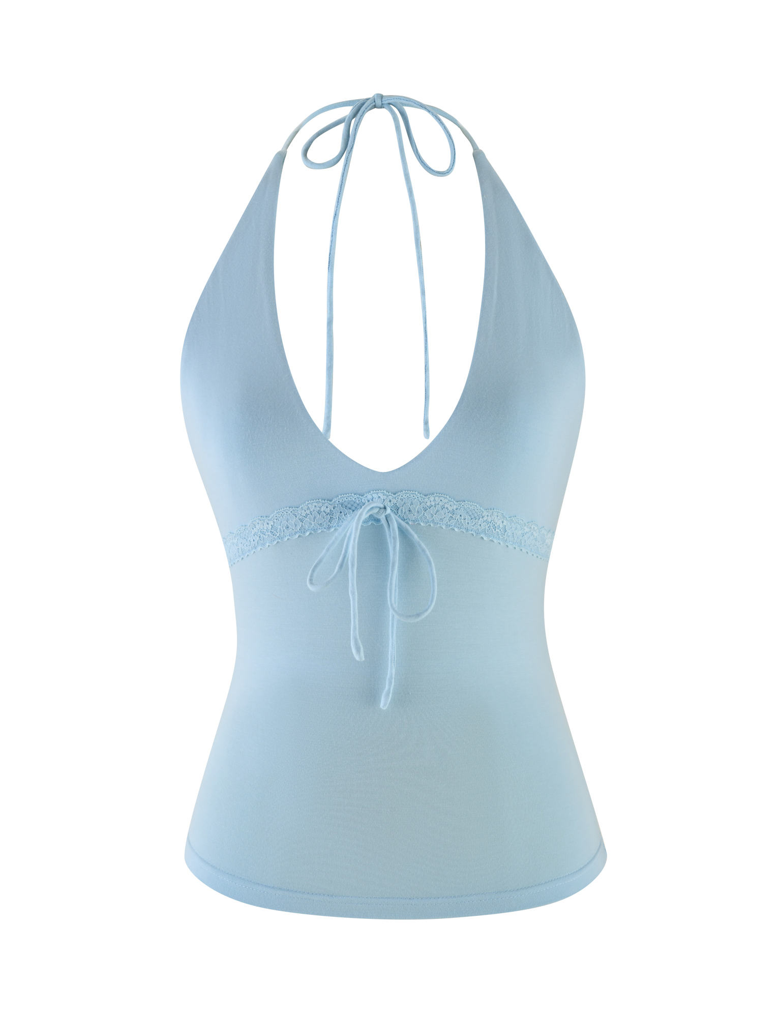 MELLIE HALTER TOP - BLUE : BABY BLUE - Image 7