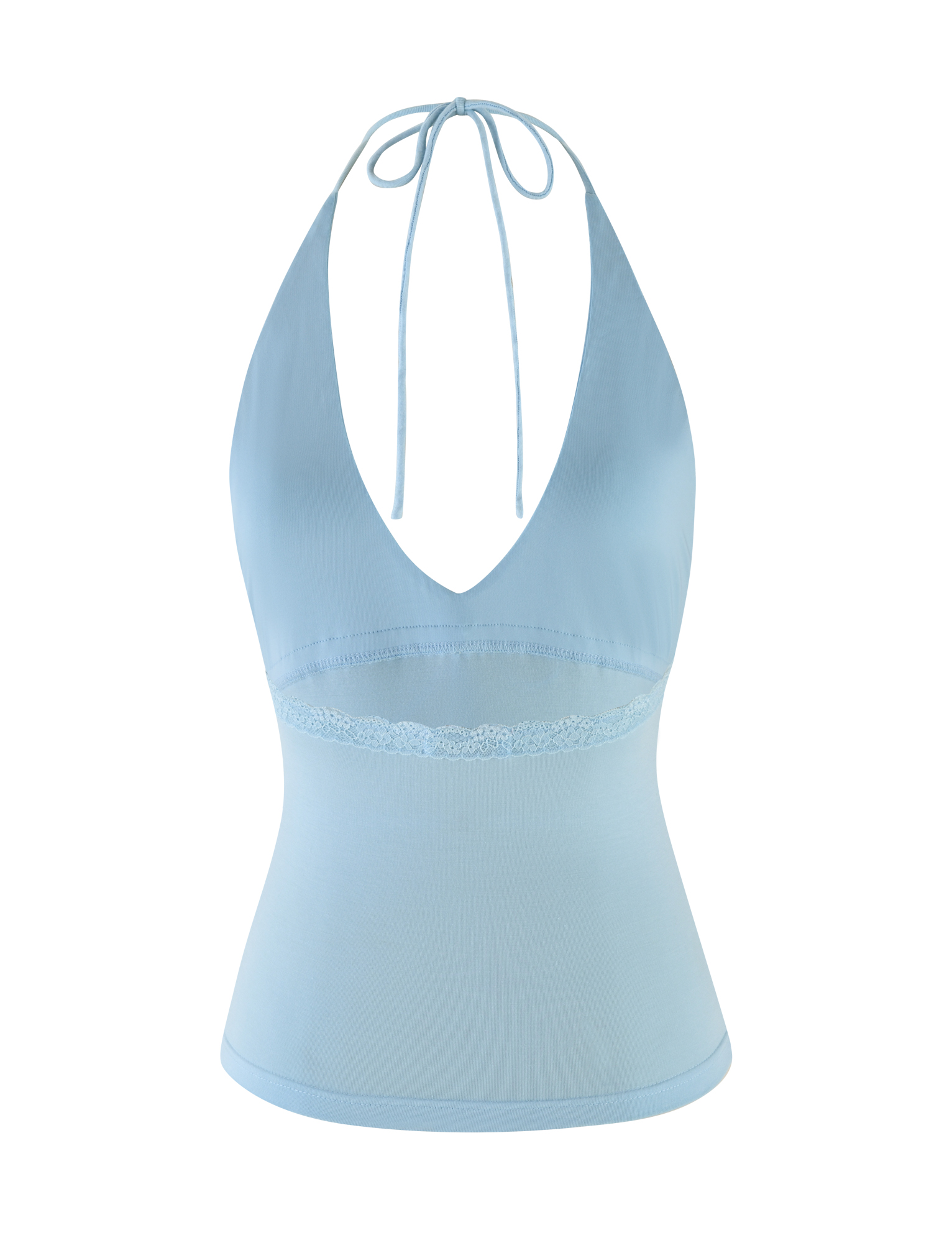 MELLIE HALTER TOP - BLUE : BABY BLUE - Image 8