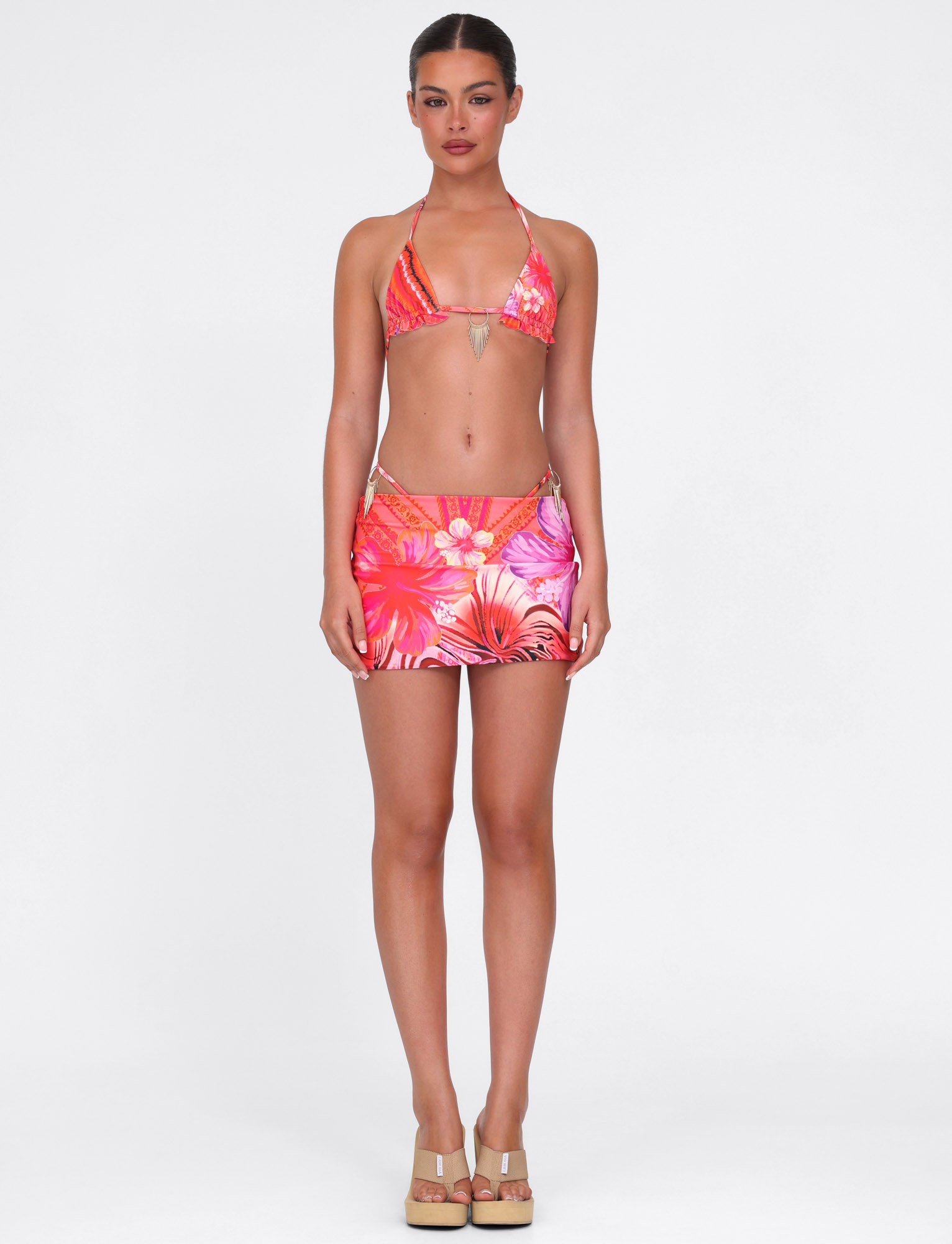 CIANA BIKINI 2PC BOTTOM - PINK : FLORAL : PINK TROPICAL - Image 2