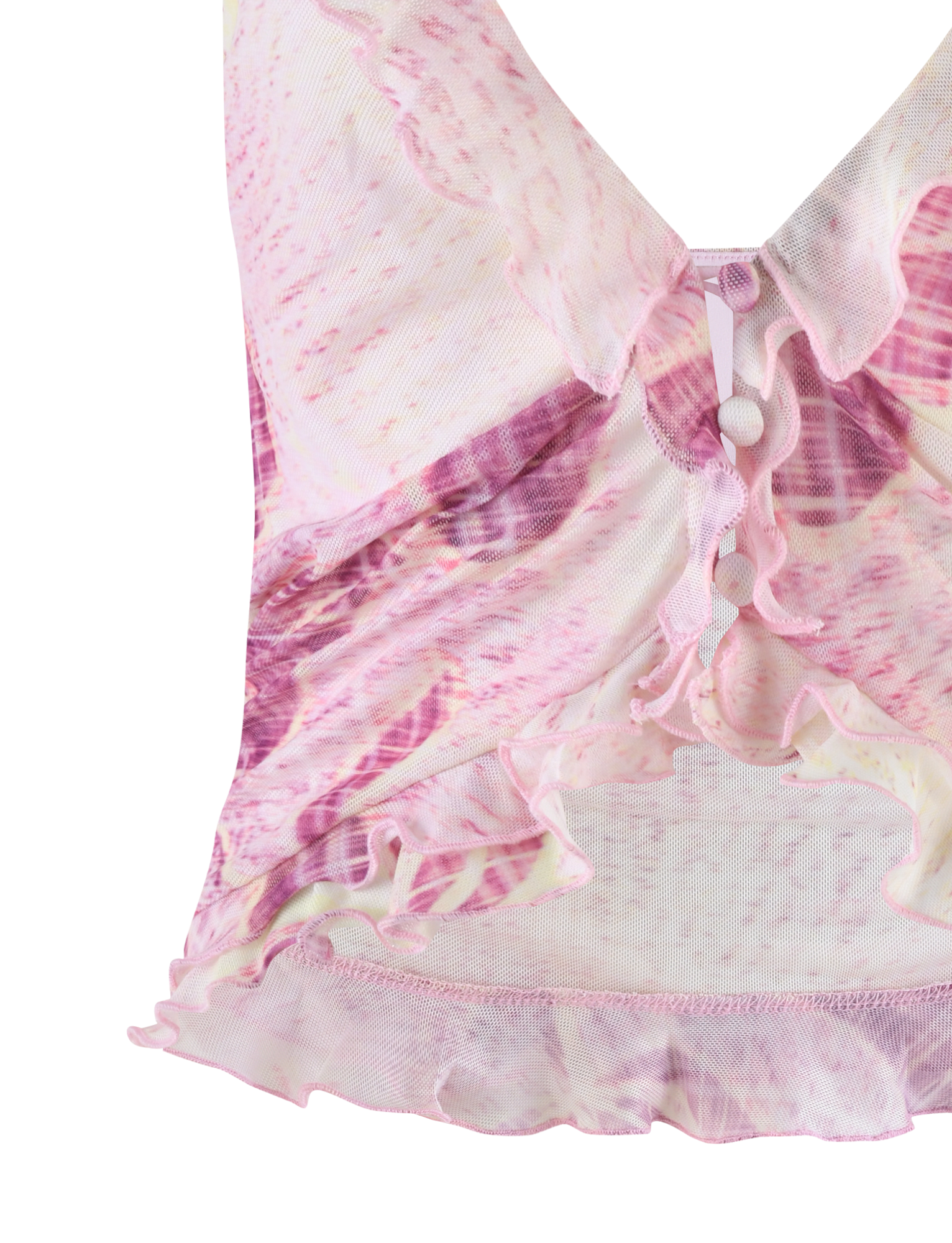 DALILA TOP - GRUNGE FLORAL MAGENTA - Image 8