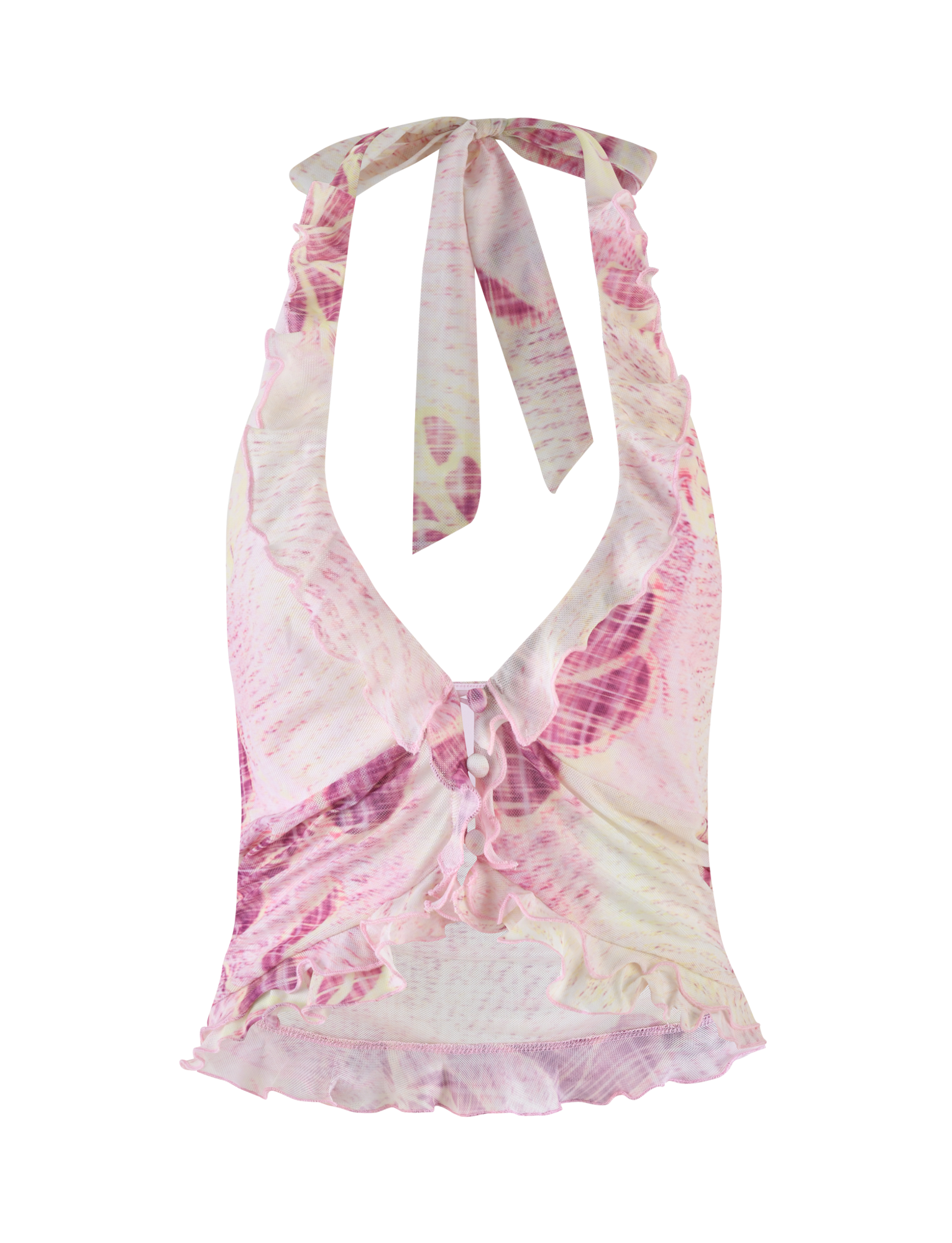DALILA TOP - GRUNGE FLORAL MAGENTA - Image 6