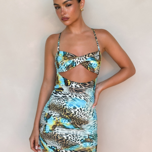 VERA MINI DRESS - MULTI : ANIMAL : BUTTERFLY ANIMAL