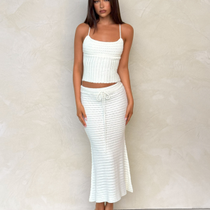 EMELYN MIDI SKIRT - CREAM