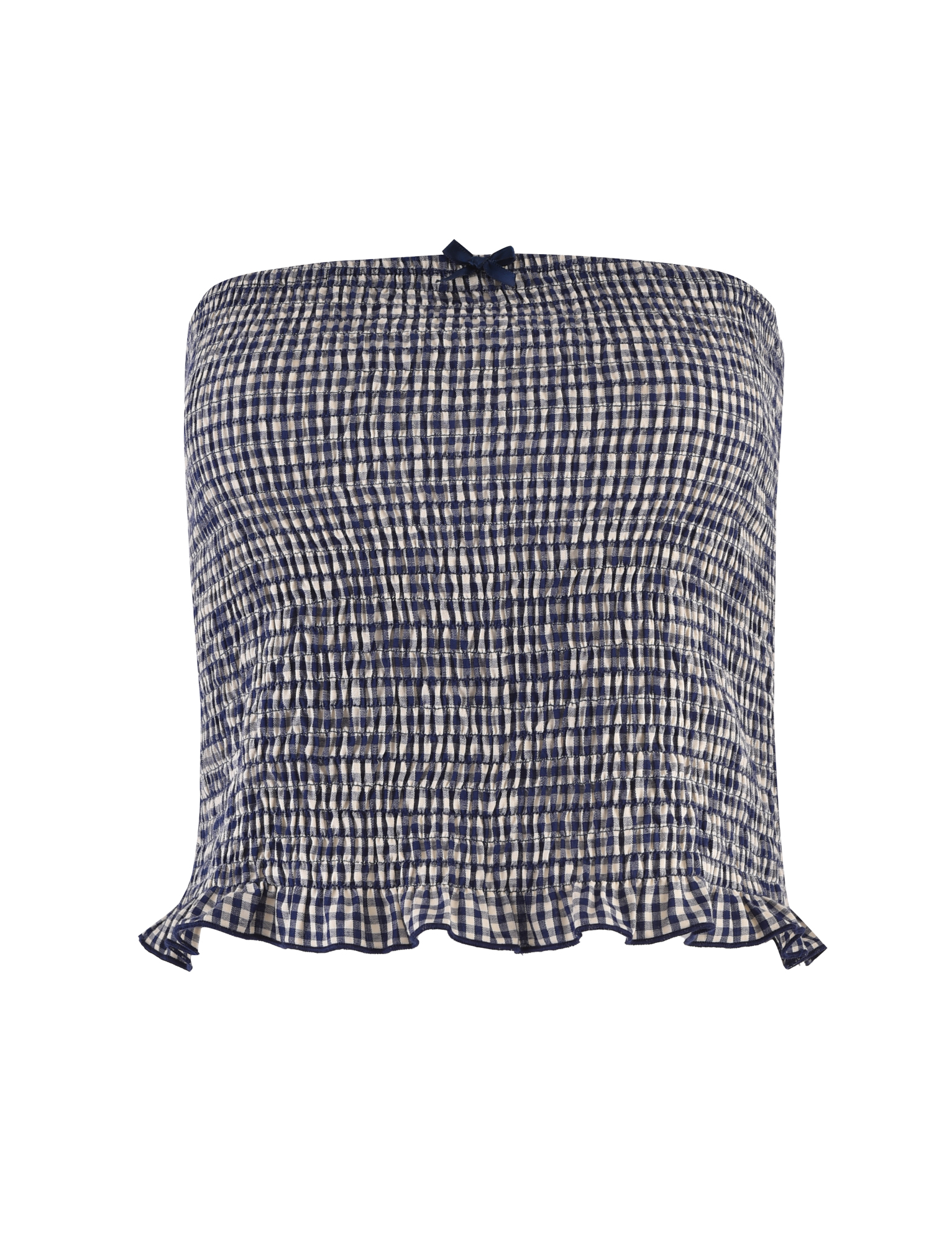 ERYNN TOP - NAVY GINGHAM - Image 4