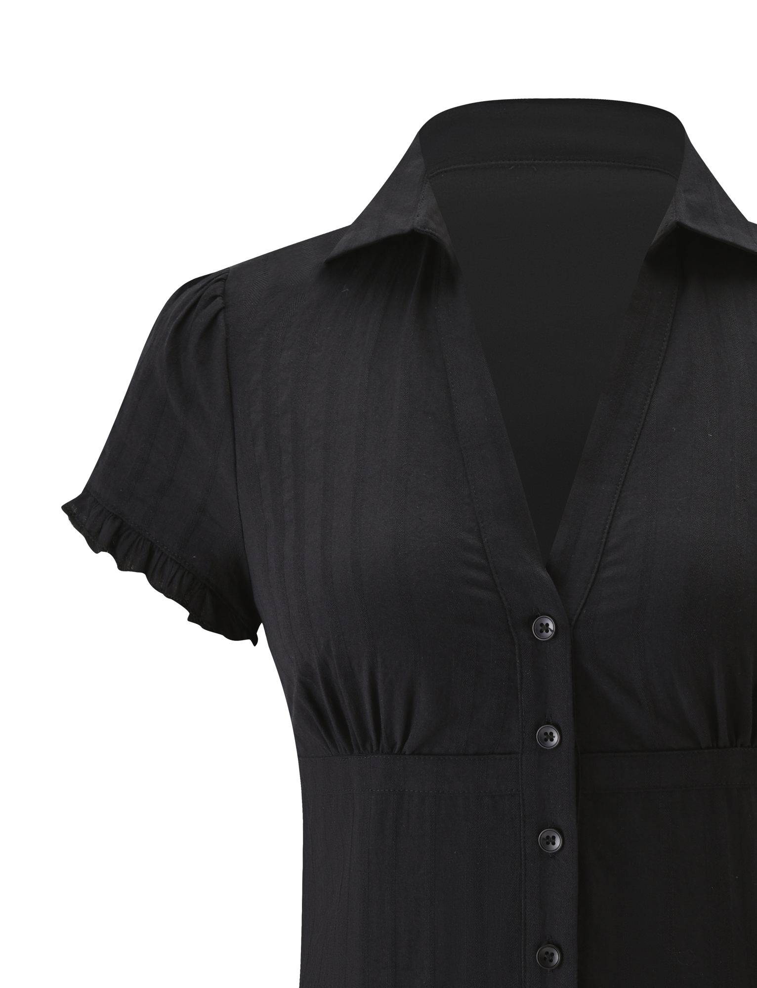 VALERIE SHORT SLEEVE SHIRT - BLACK - Image 9