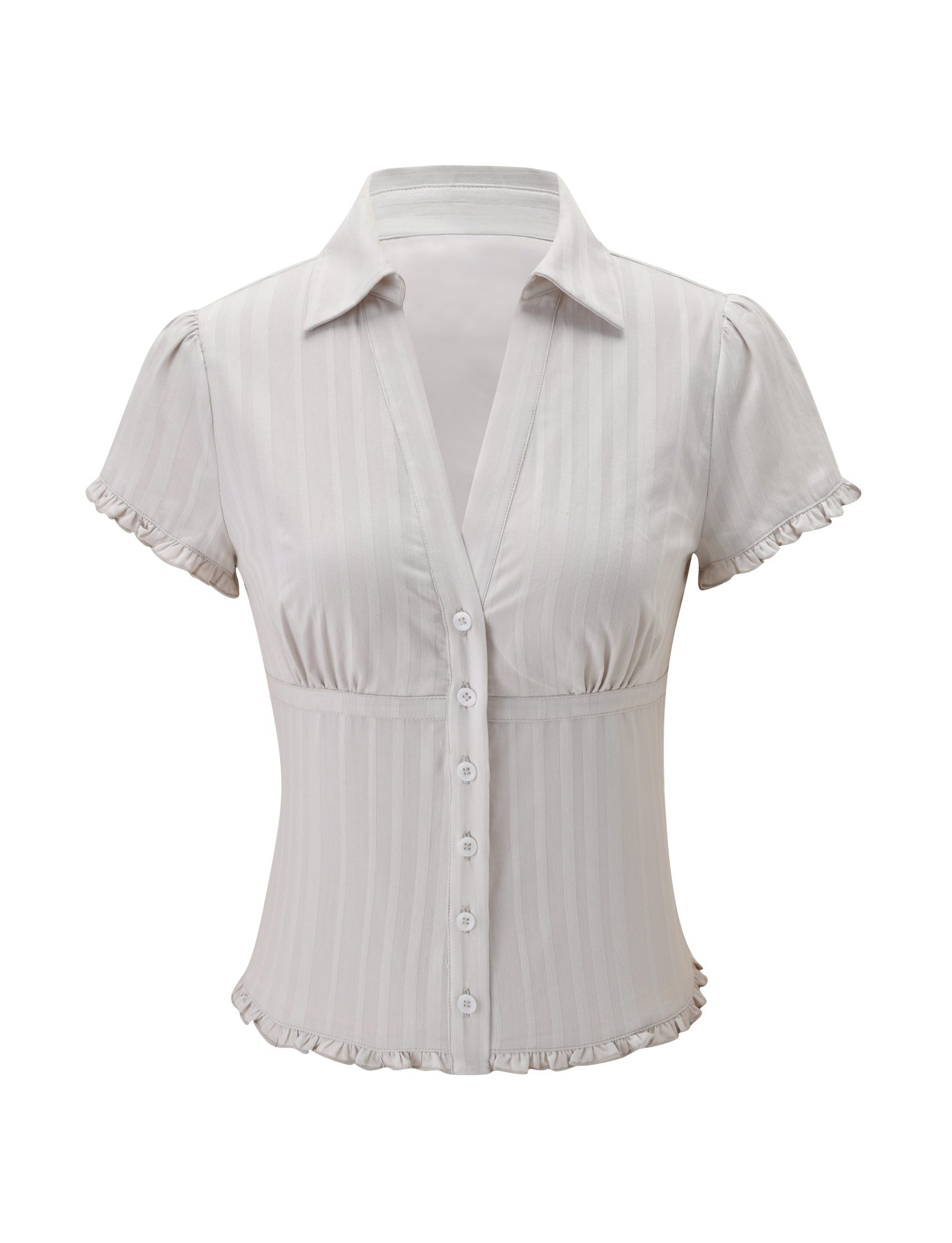 VALERIE SHORT SLEEVE SHIRT - GREY - Image 7