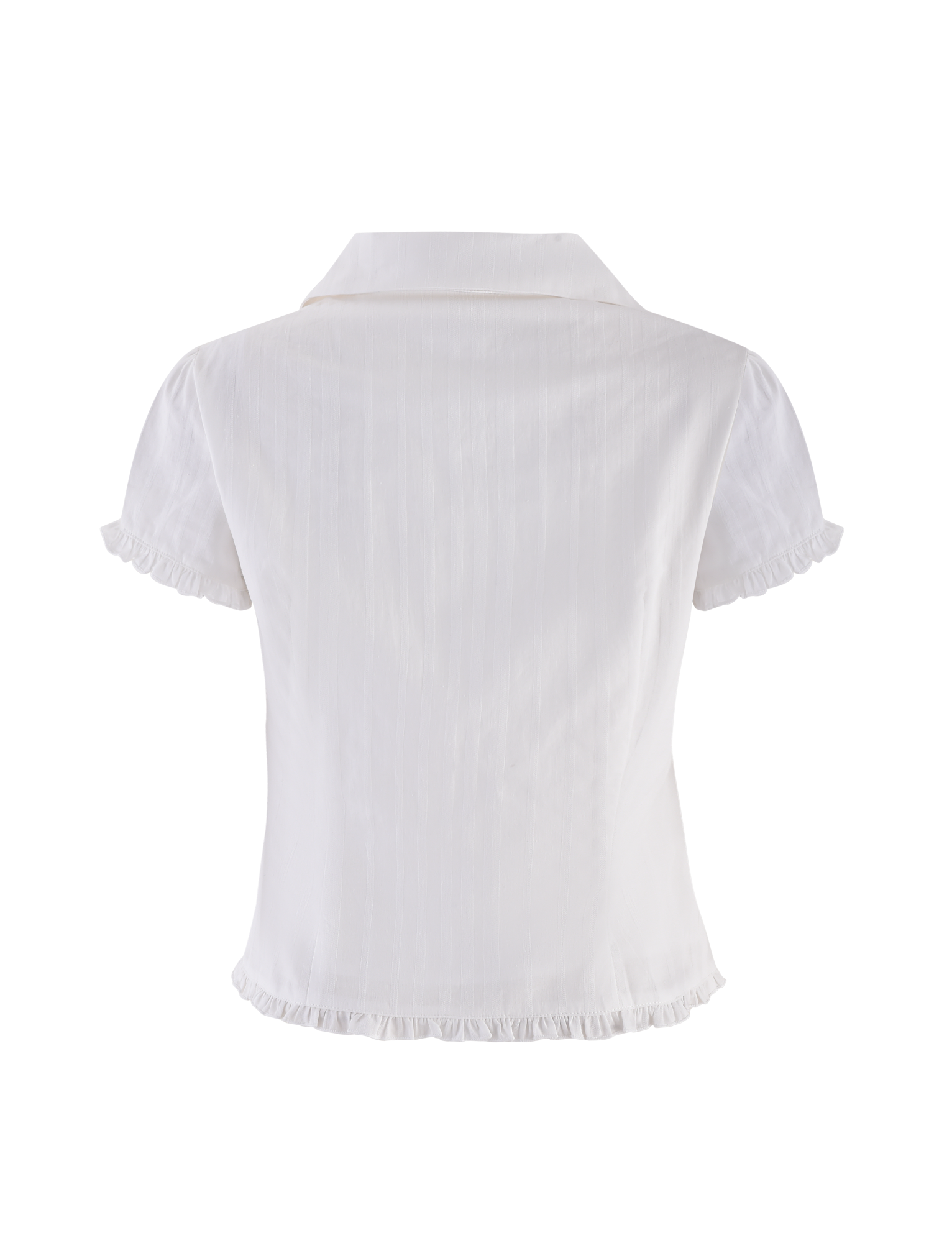 VALERIE SHORT SLEEVE SHIRT - WHITE - Image 6