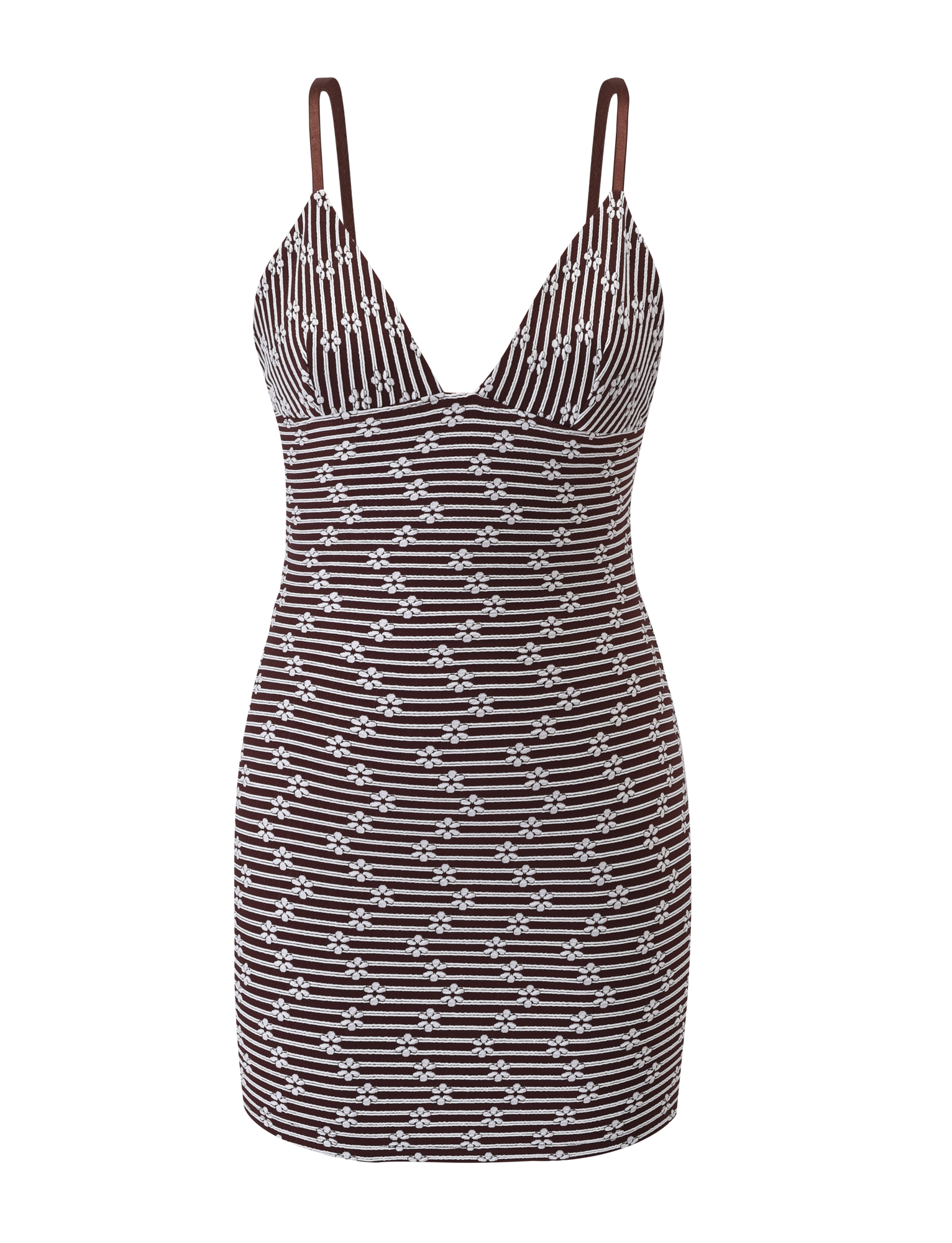 SAHRA MINI DRESS - CHOCOLATE BROWN STRIPE - Image 6