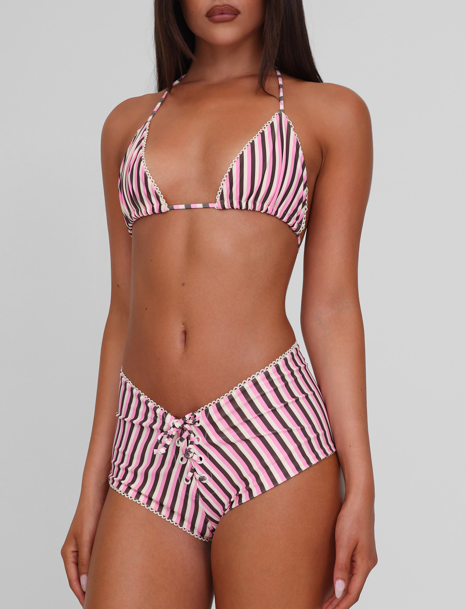 DAZZLE BIKINI TOP - STRIPE - Image 4