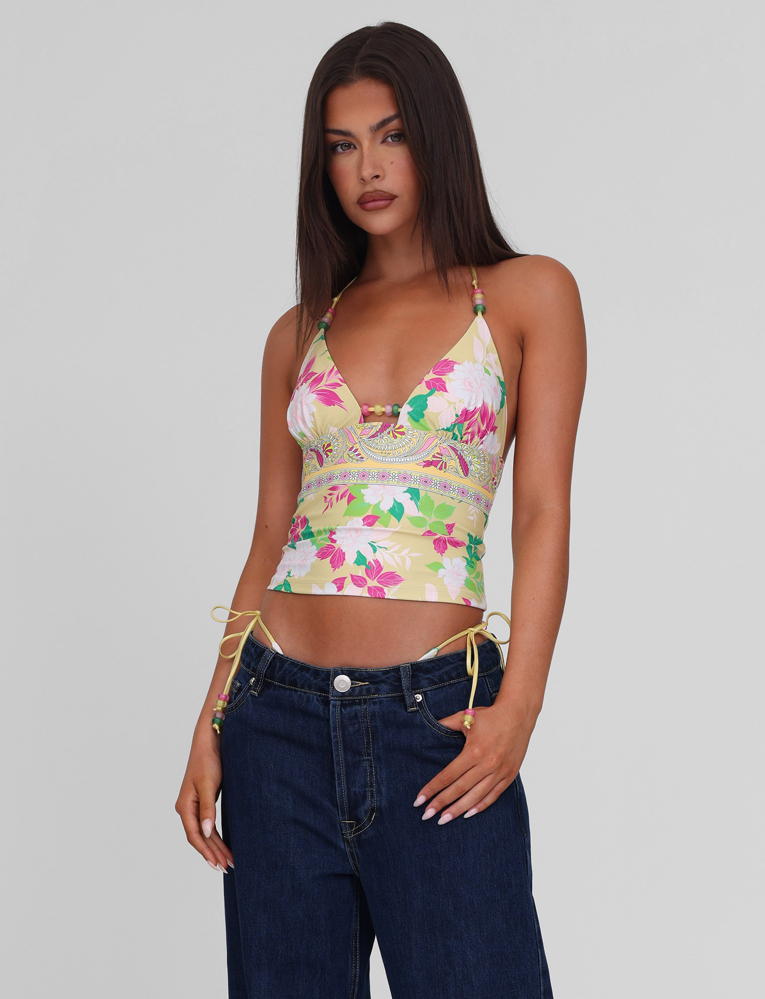 FINLEA TANKINI TOP - PAISLEY BORDER - Image 5